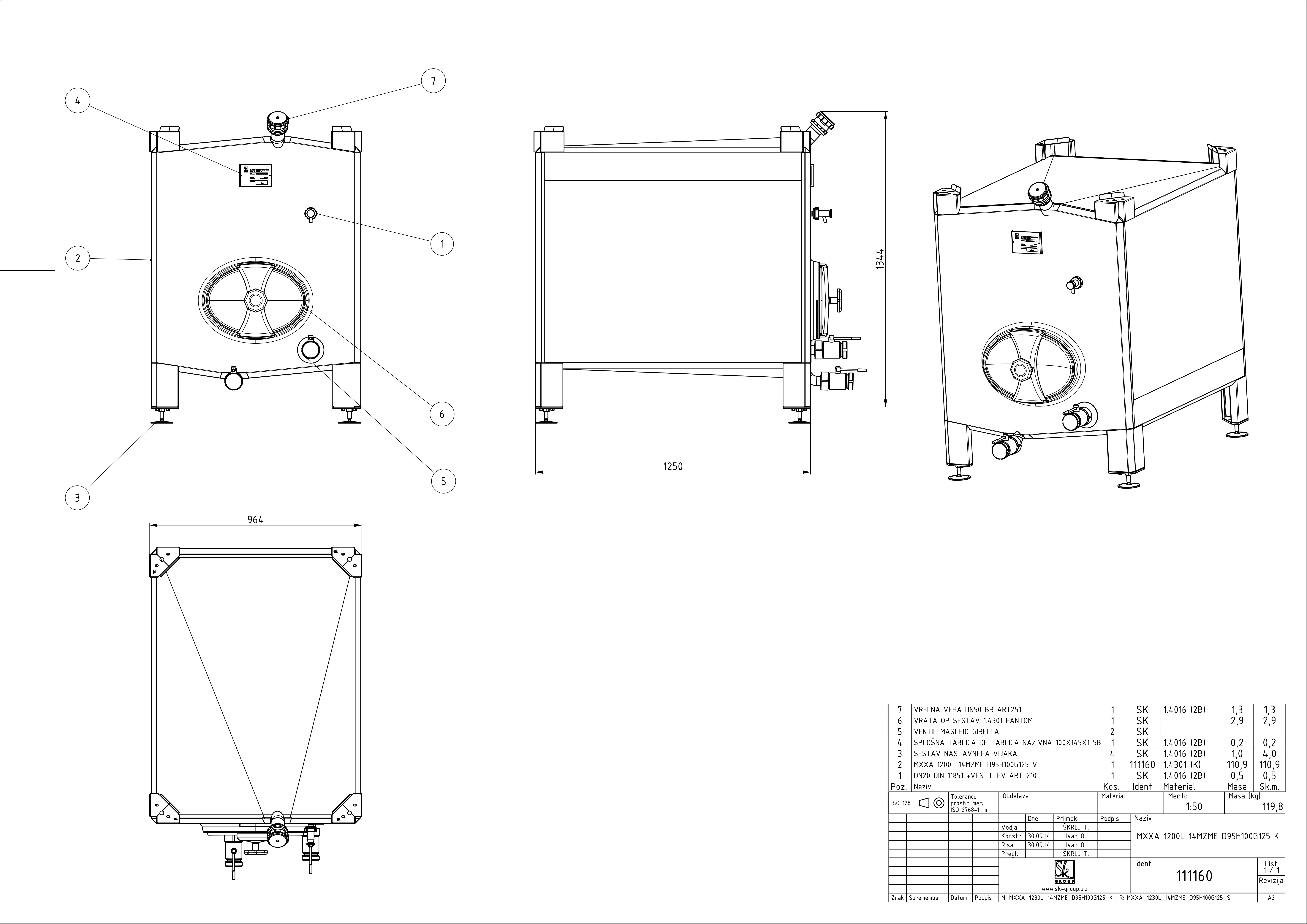 Small rectangular storage tank