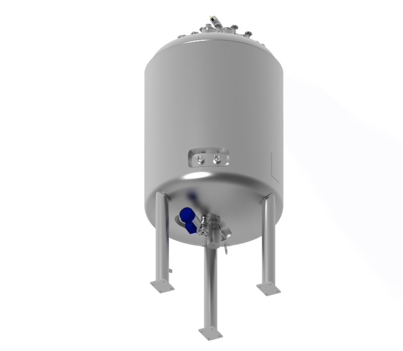 Vertical vessel with temperature control