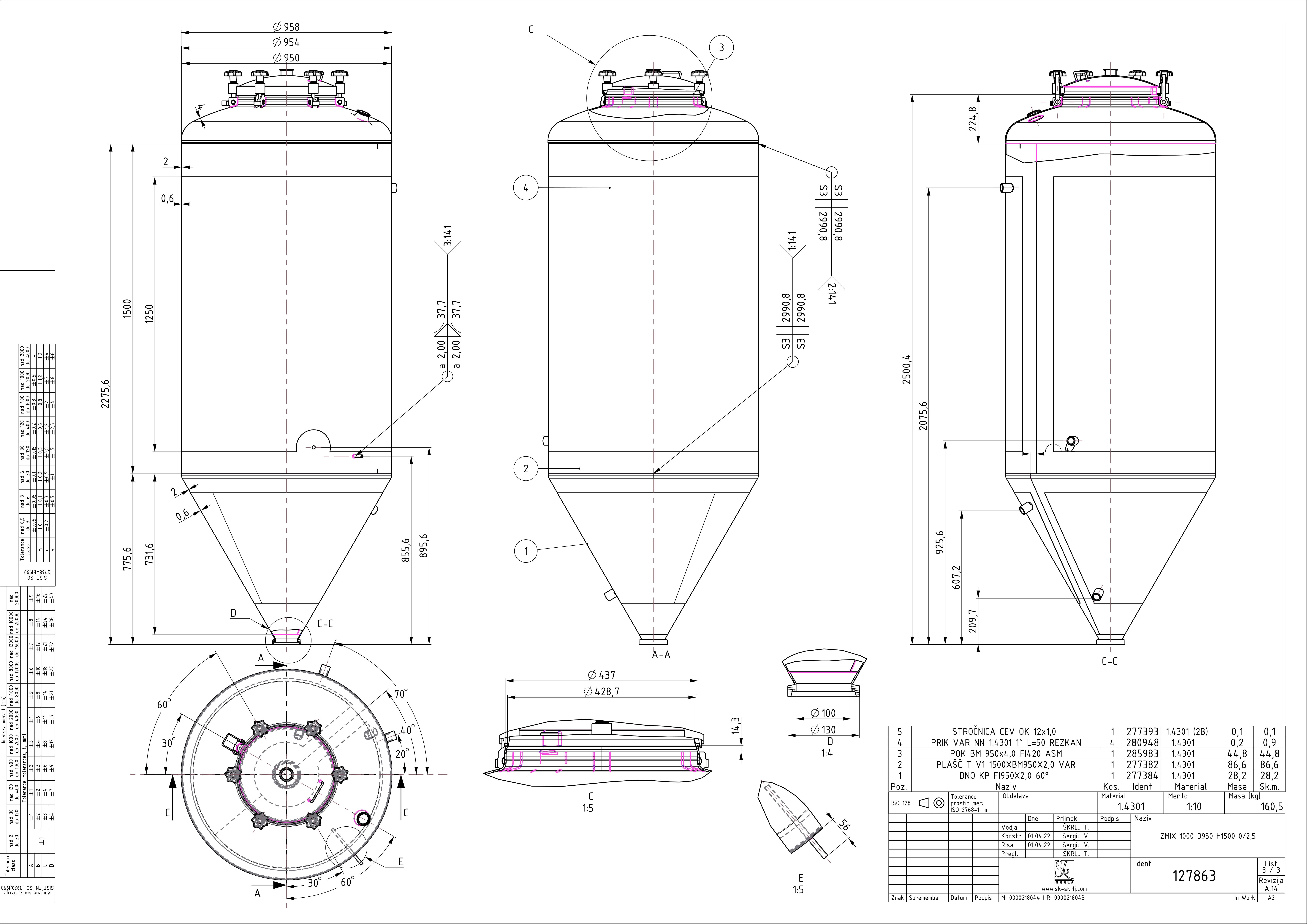 Serbatoio di fermentazione e stoccaggio, con isolamento, mini