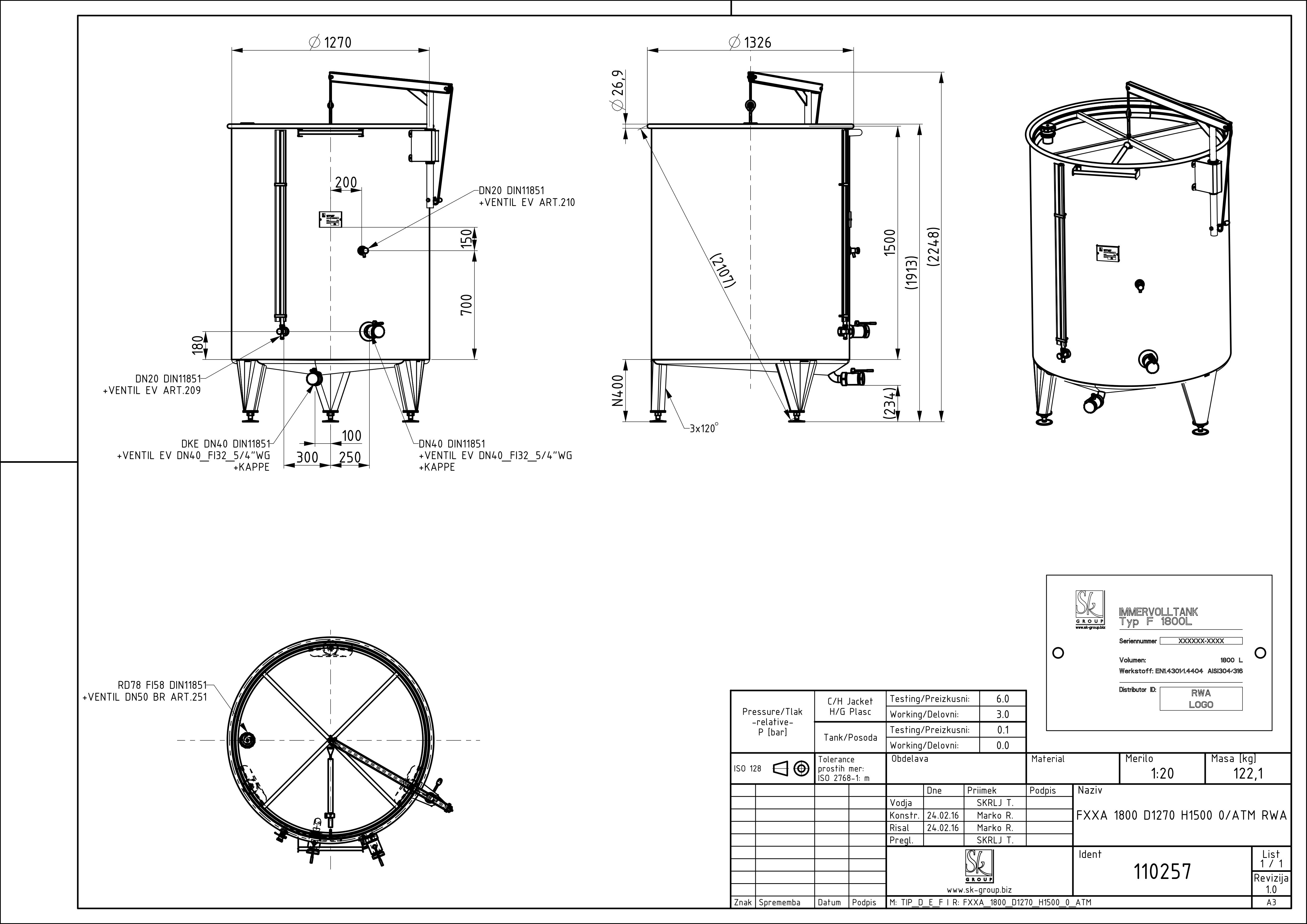 Storage tank with floating lid
