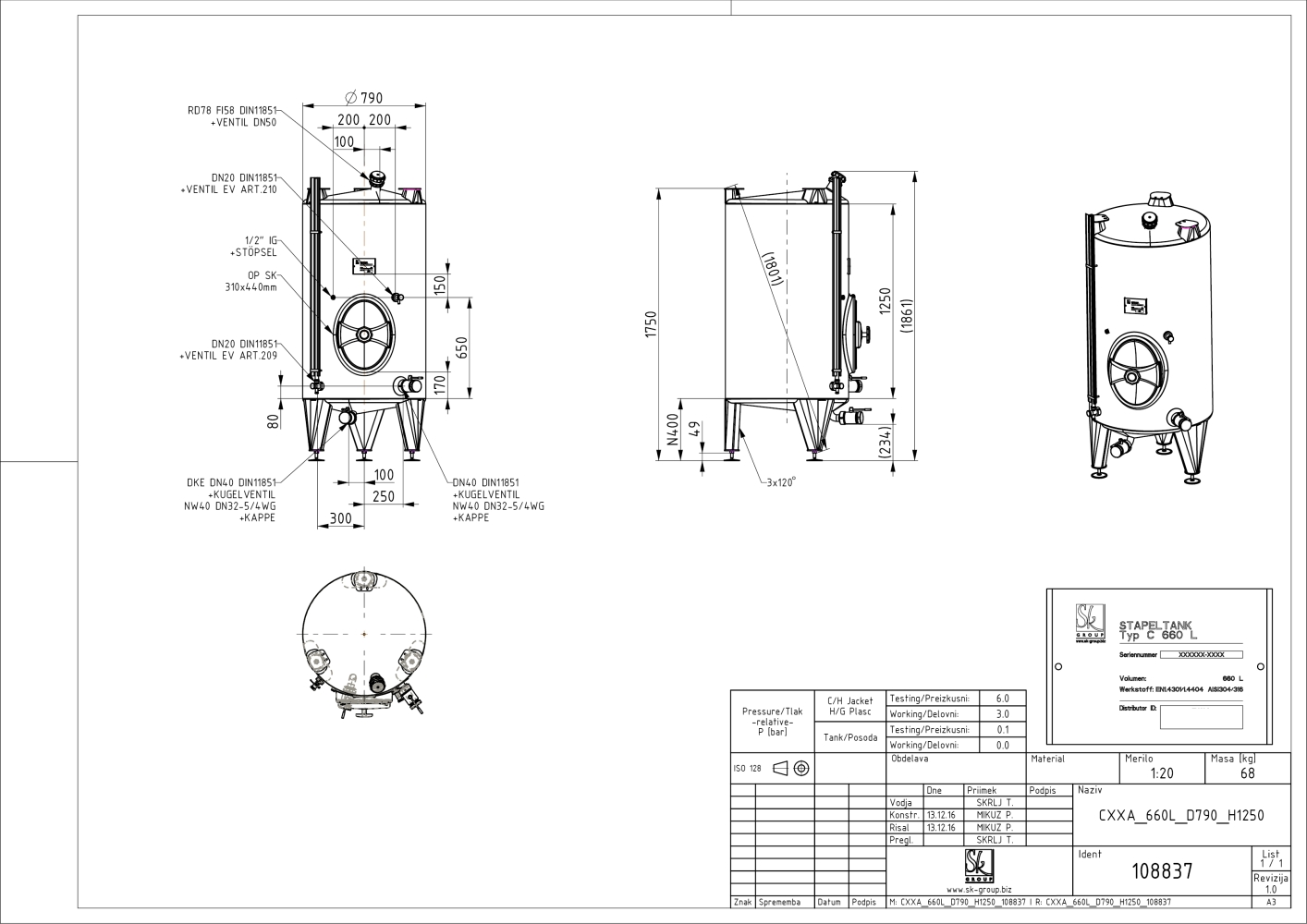 Stackable tank