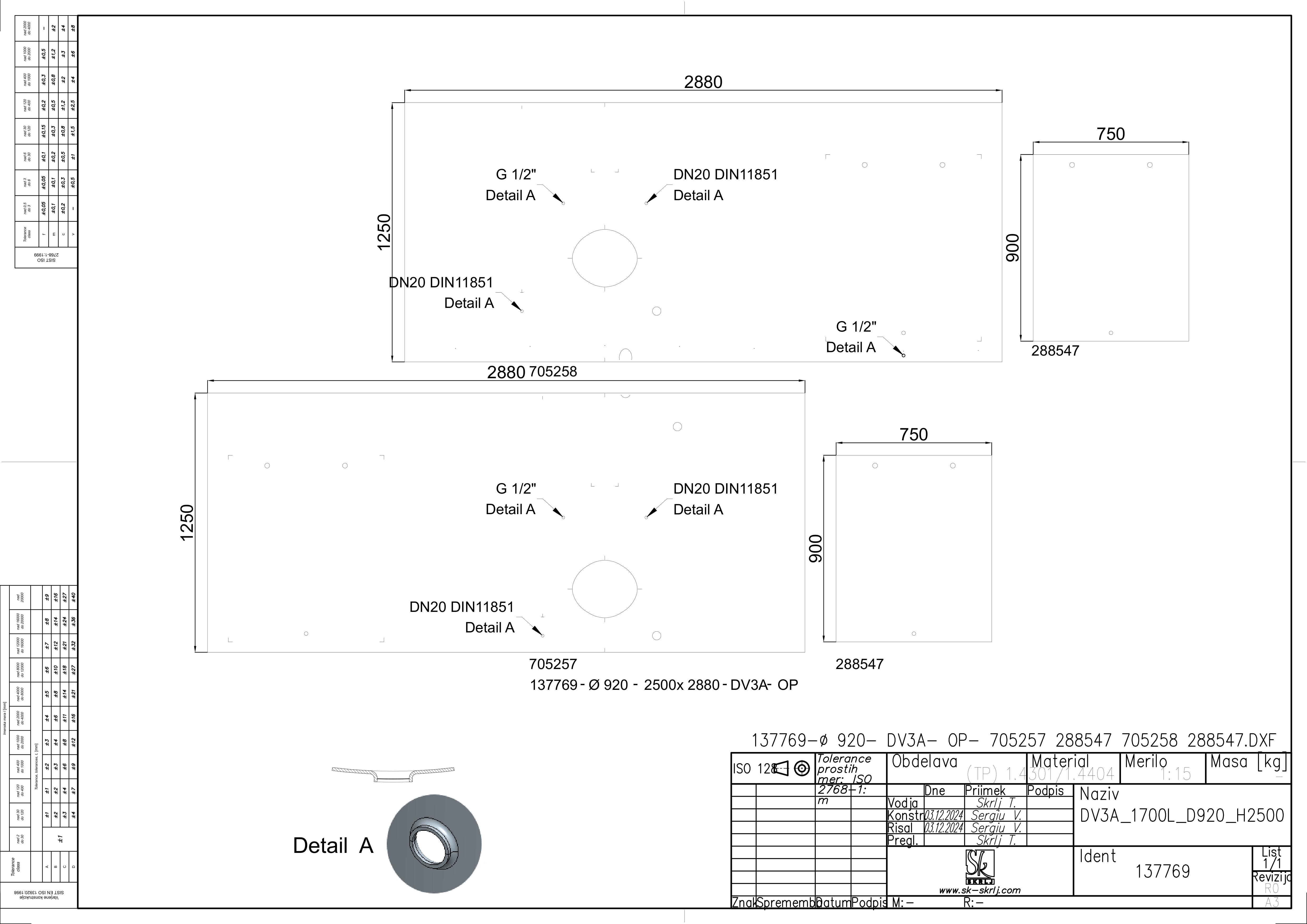 Storage tank with intermediate bottom and double jacket