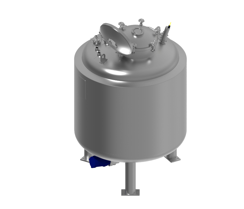 Vertical vessel with temperature control