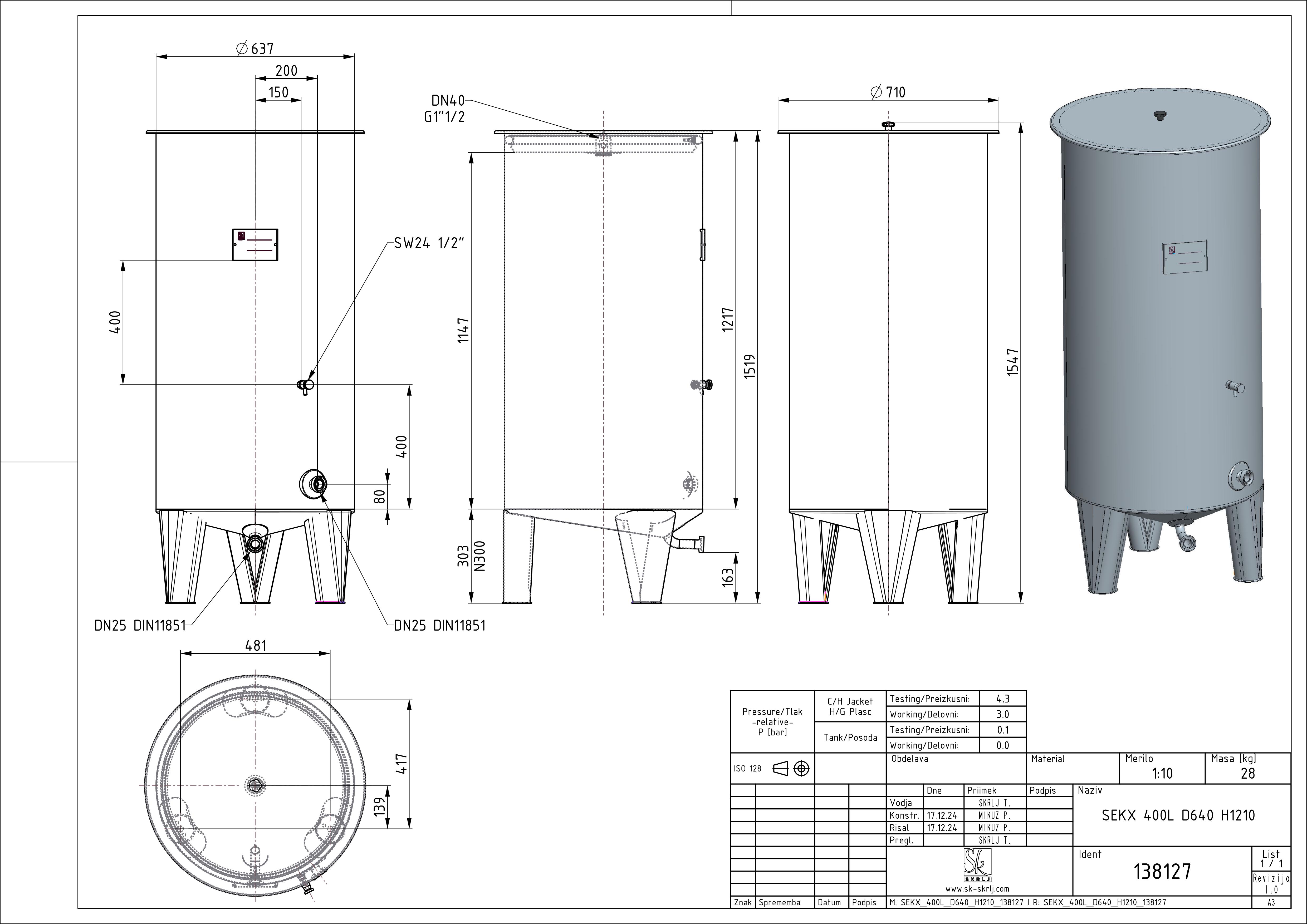Storage tank with floating lid