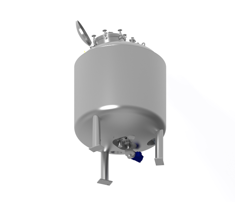 Vertical vessel with temperature control