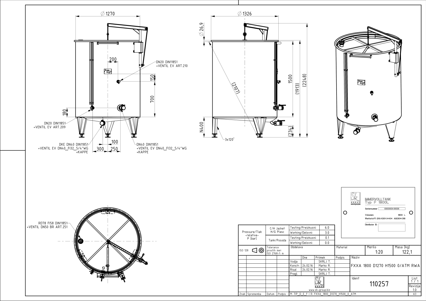 Storage tank with floating lid