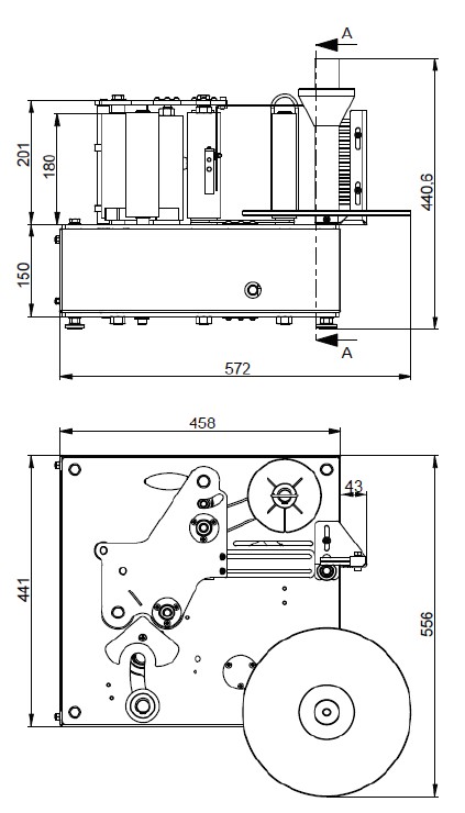 E03 Semiautomatic Labeling Machine