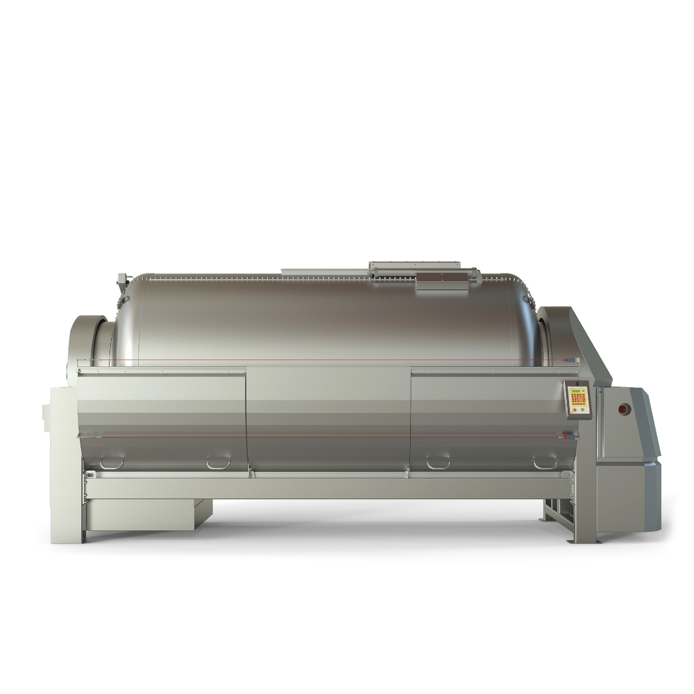 Pneumatic press type PST - closed pressing system, closed drum with internal drain channels