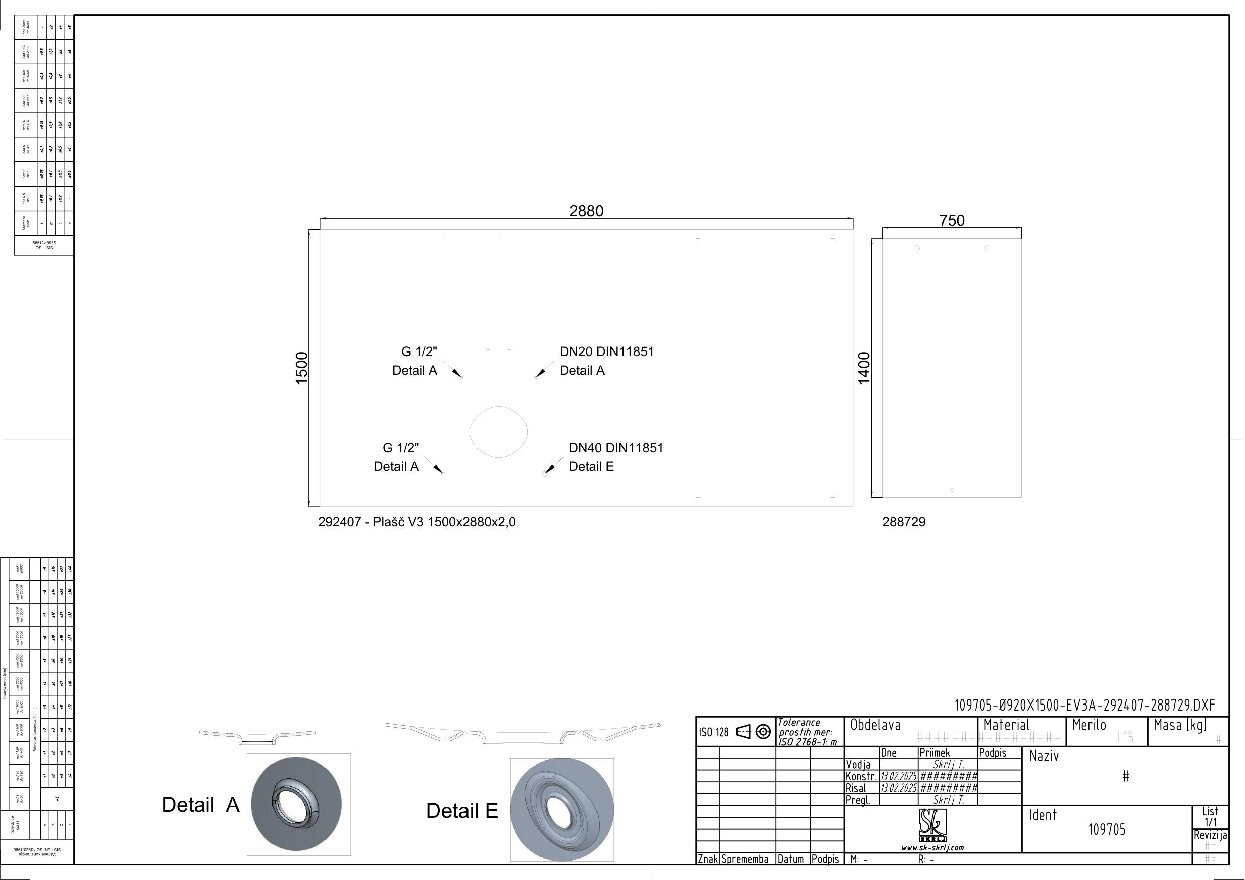 Classic storage tank with double jacket