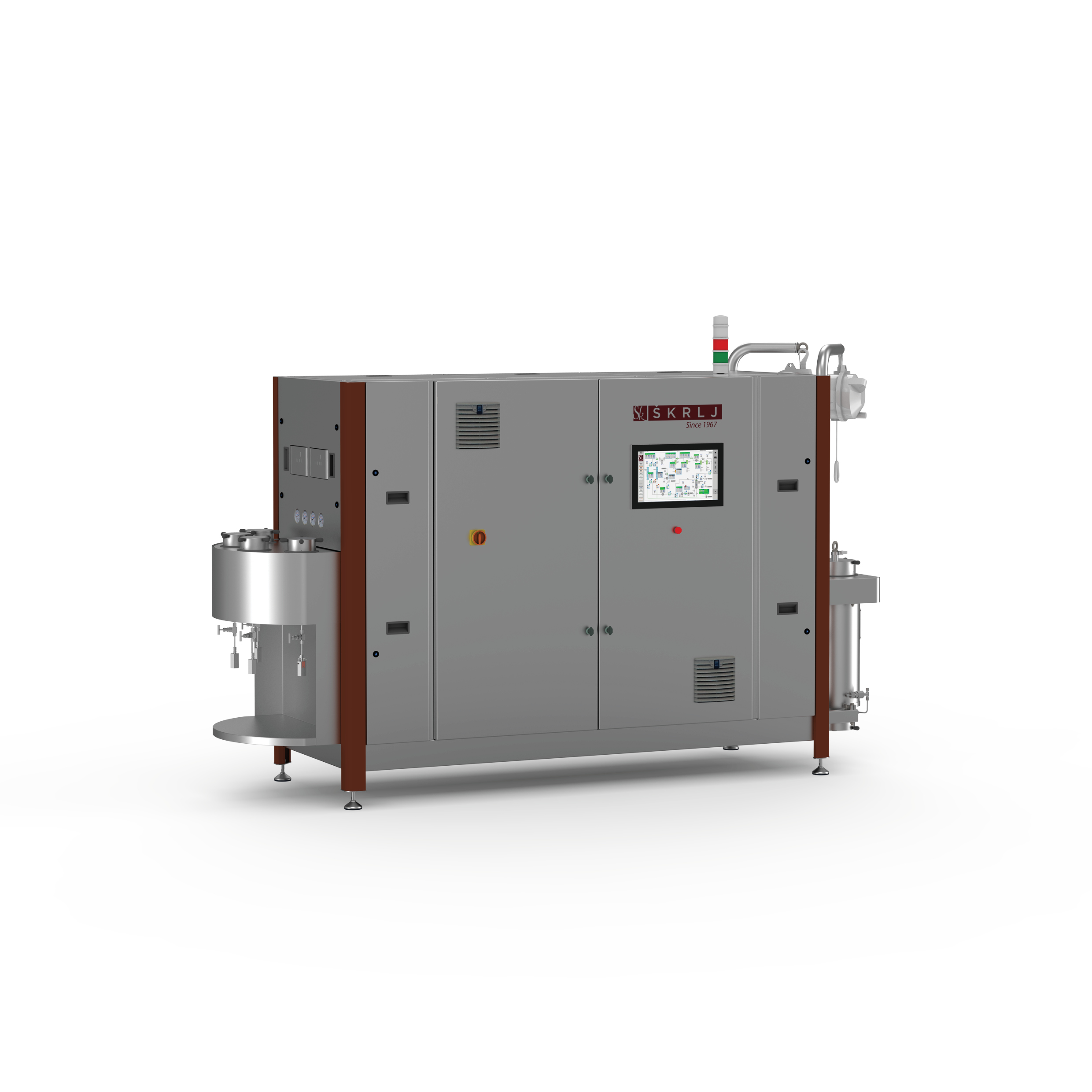 The MoSES 1.5.2 and 1.10.2 Pilot Series extractors are fully automated modular systems designed to perform CO2 extractions under subcritical or supercritical conditions, at pressures ranging from 1 to 350 bar and temperatures up to 100 °C, at a functional CO2 flow rate up to 40 kg/h.