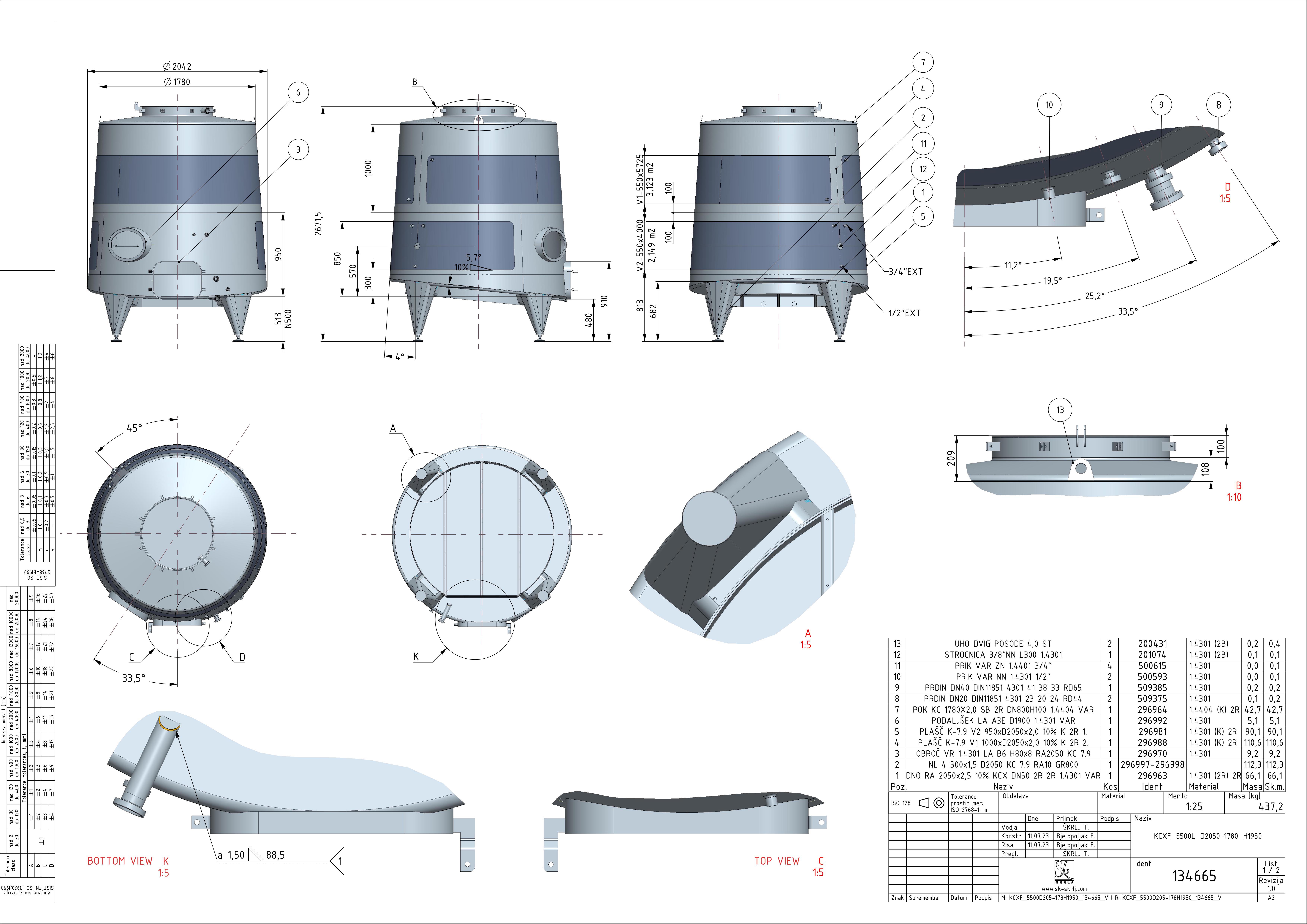 Cone-shaped fermenter KCX