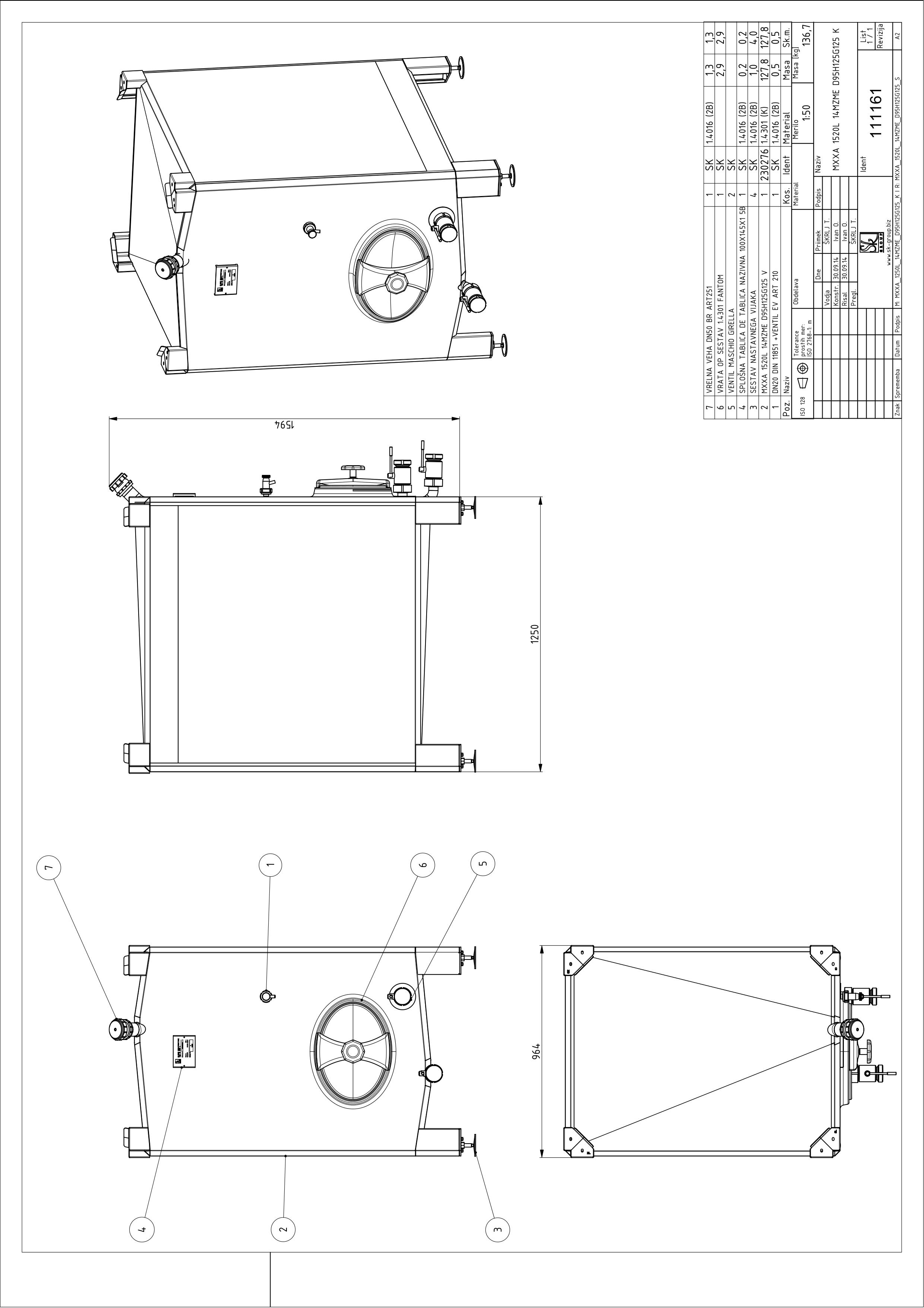 Small rectangular storage tank