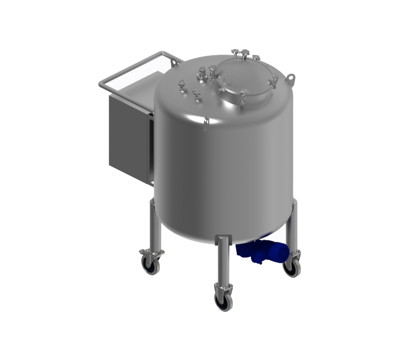Vertical vessel with temperature control