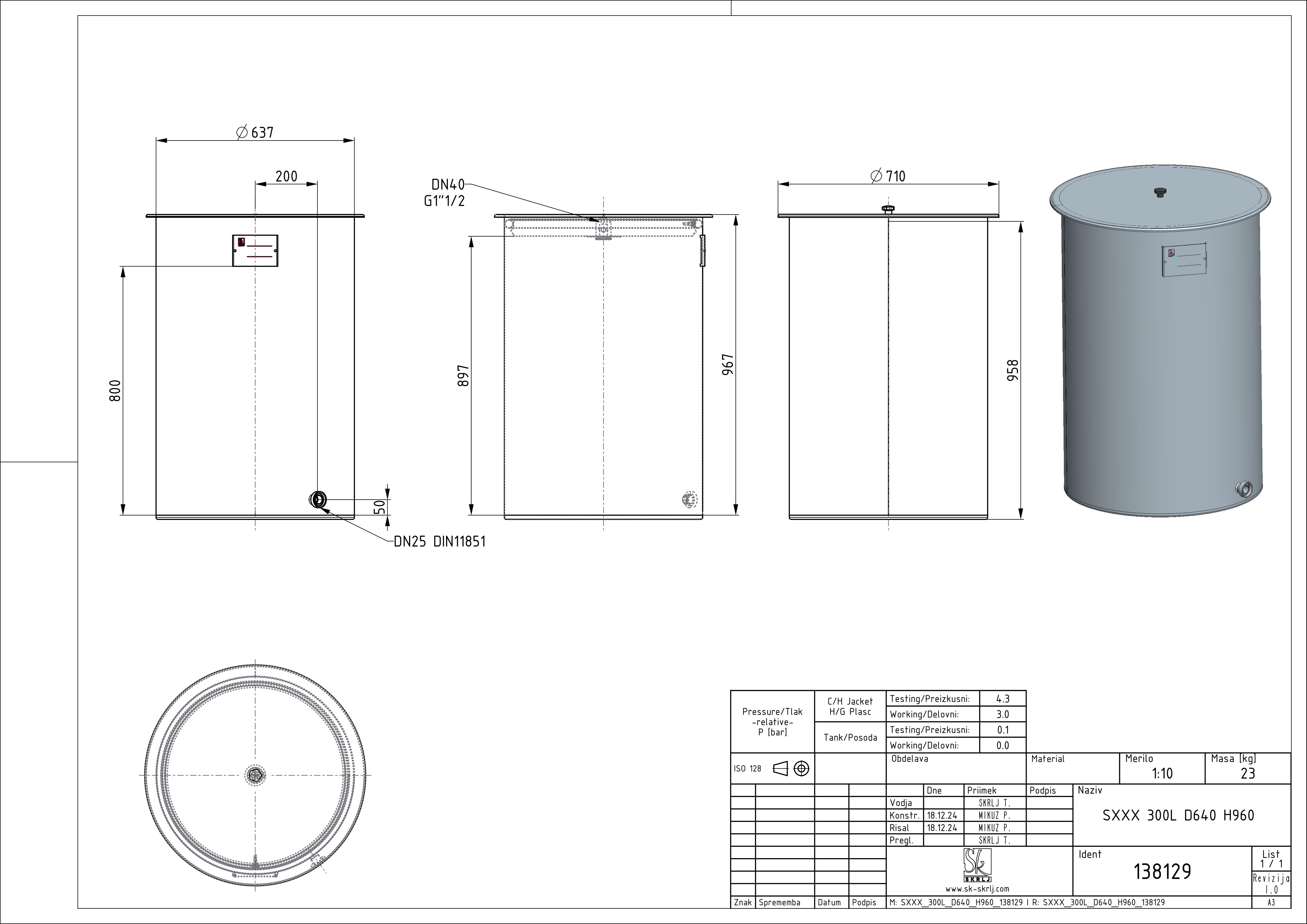 Storage tank with floating lid
