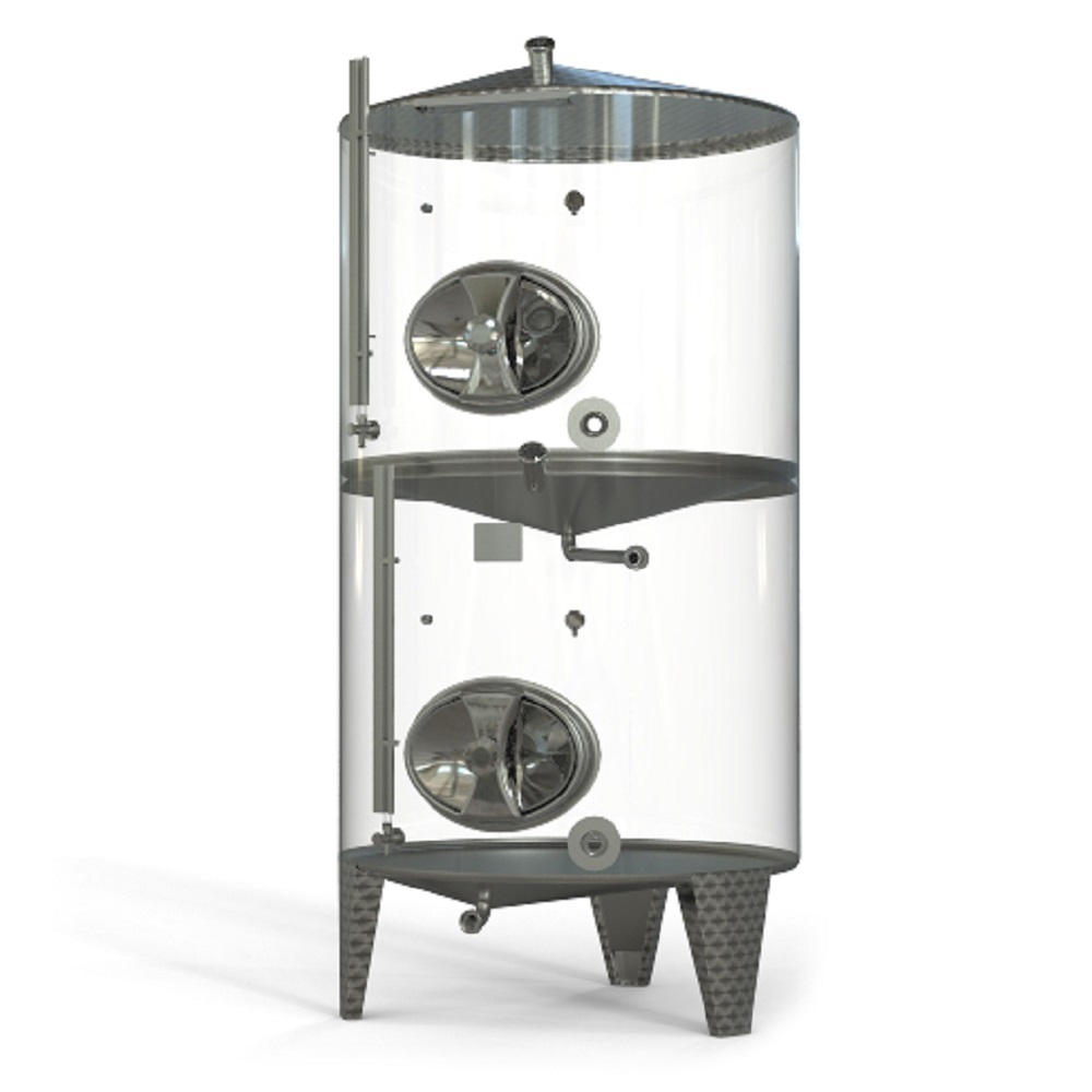 Storage tank with intermediate bottom