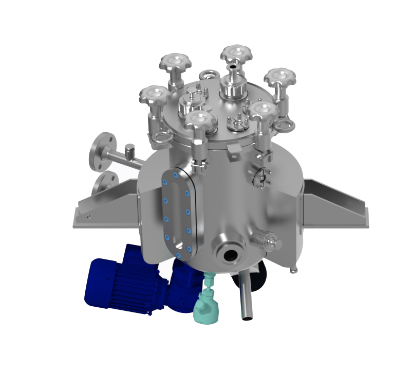 Vertical vessel with temperature control