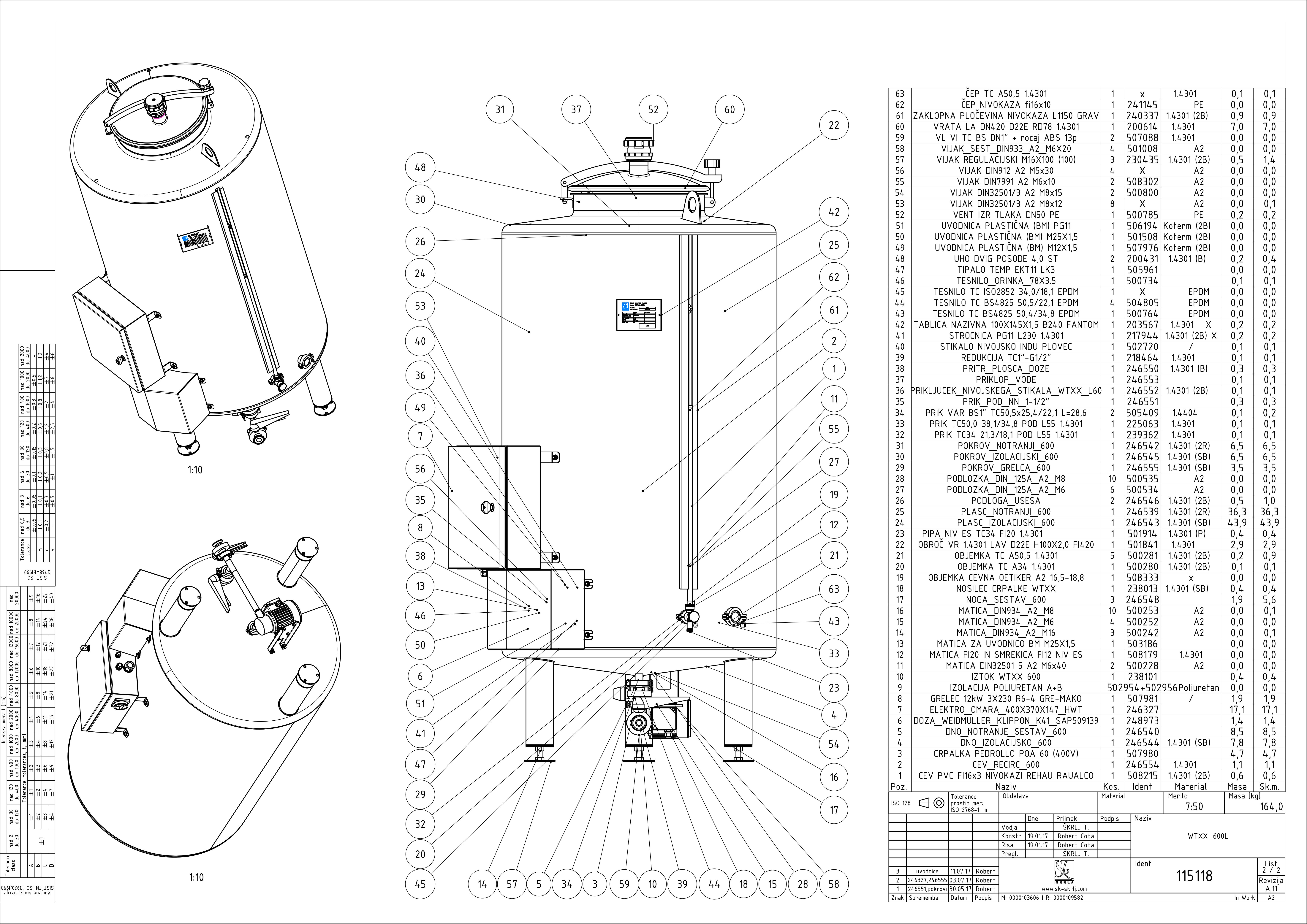 Hot water tank