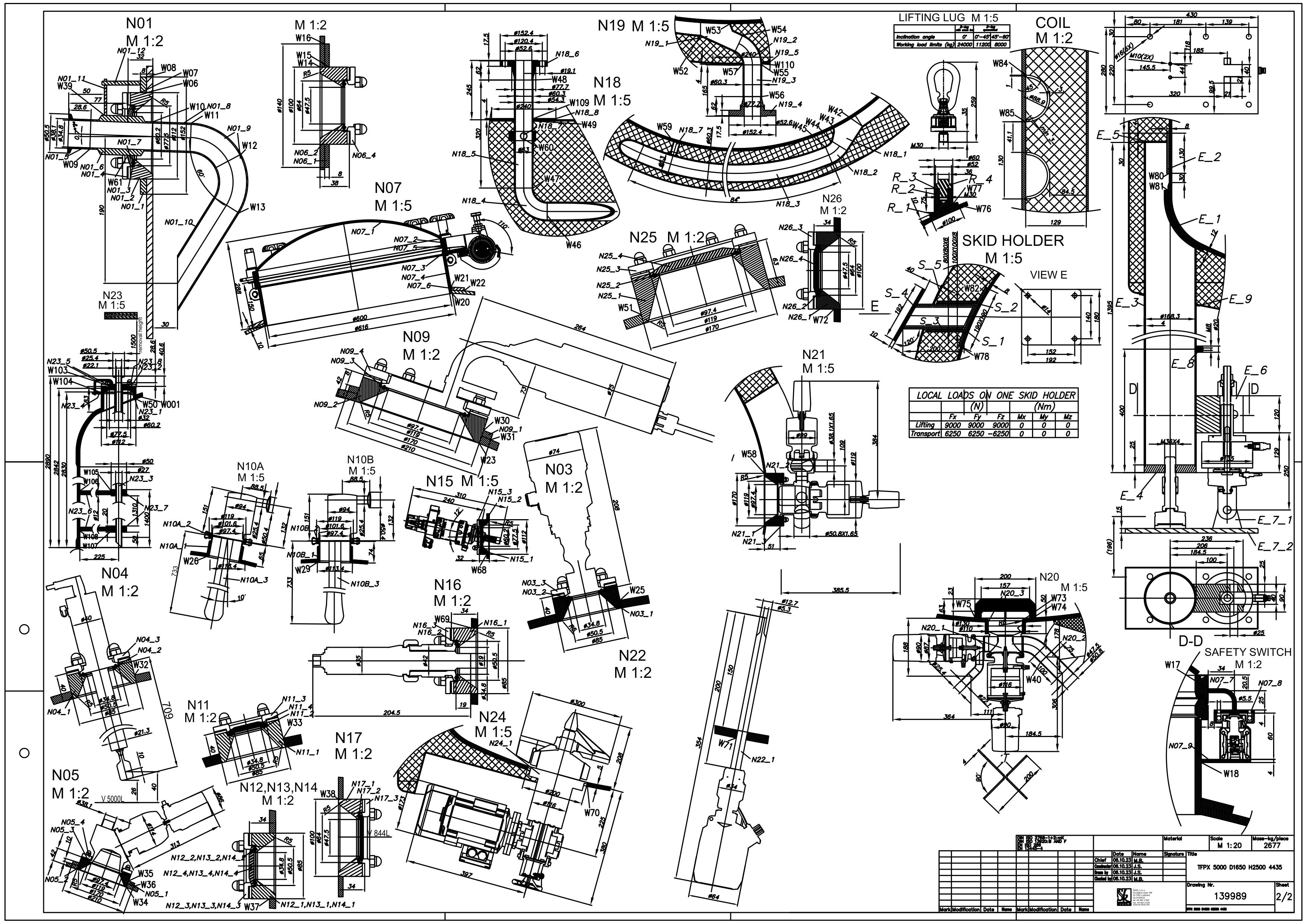 Vertical vessel with temperature control