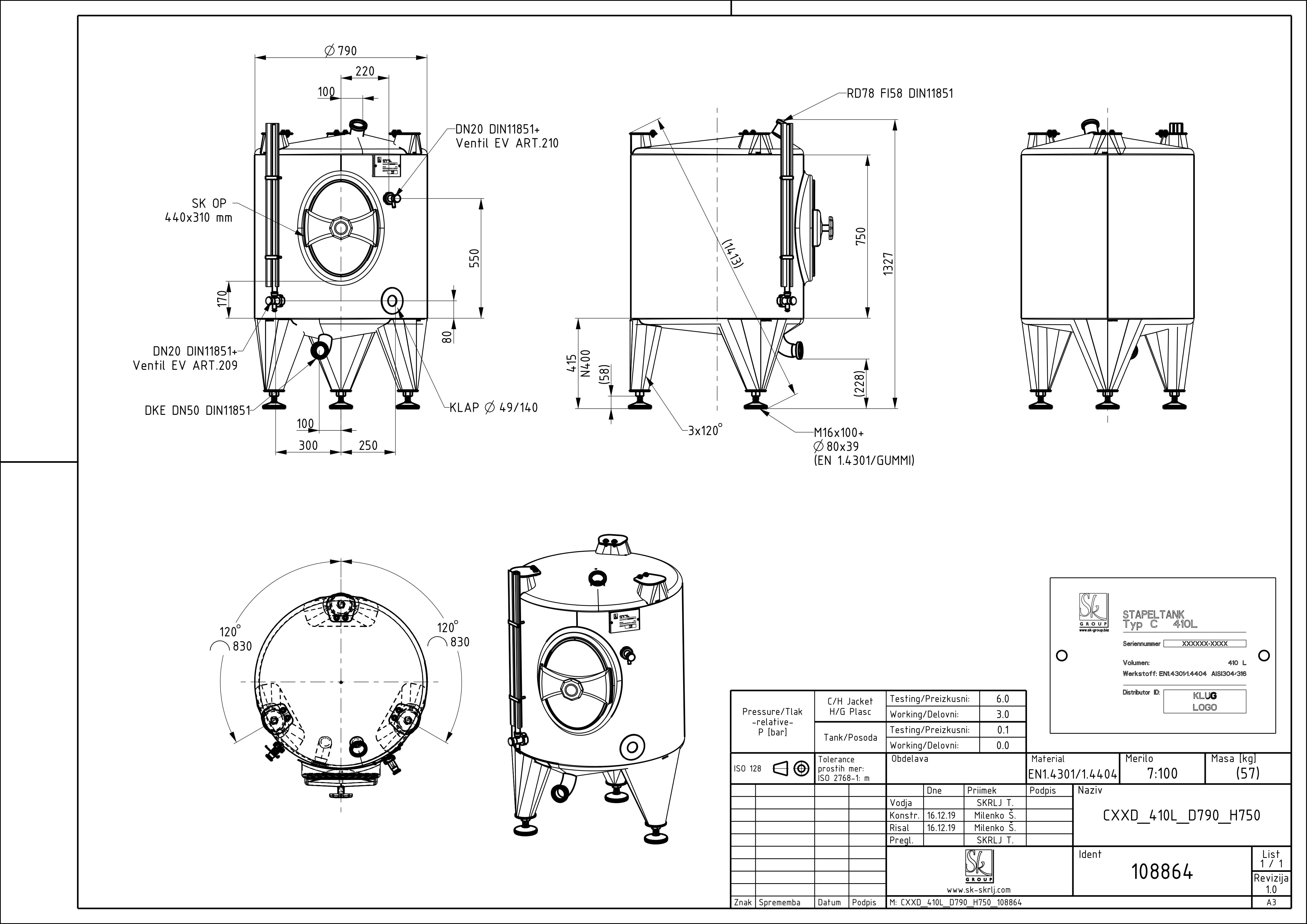 Stackable tank