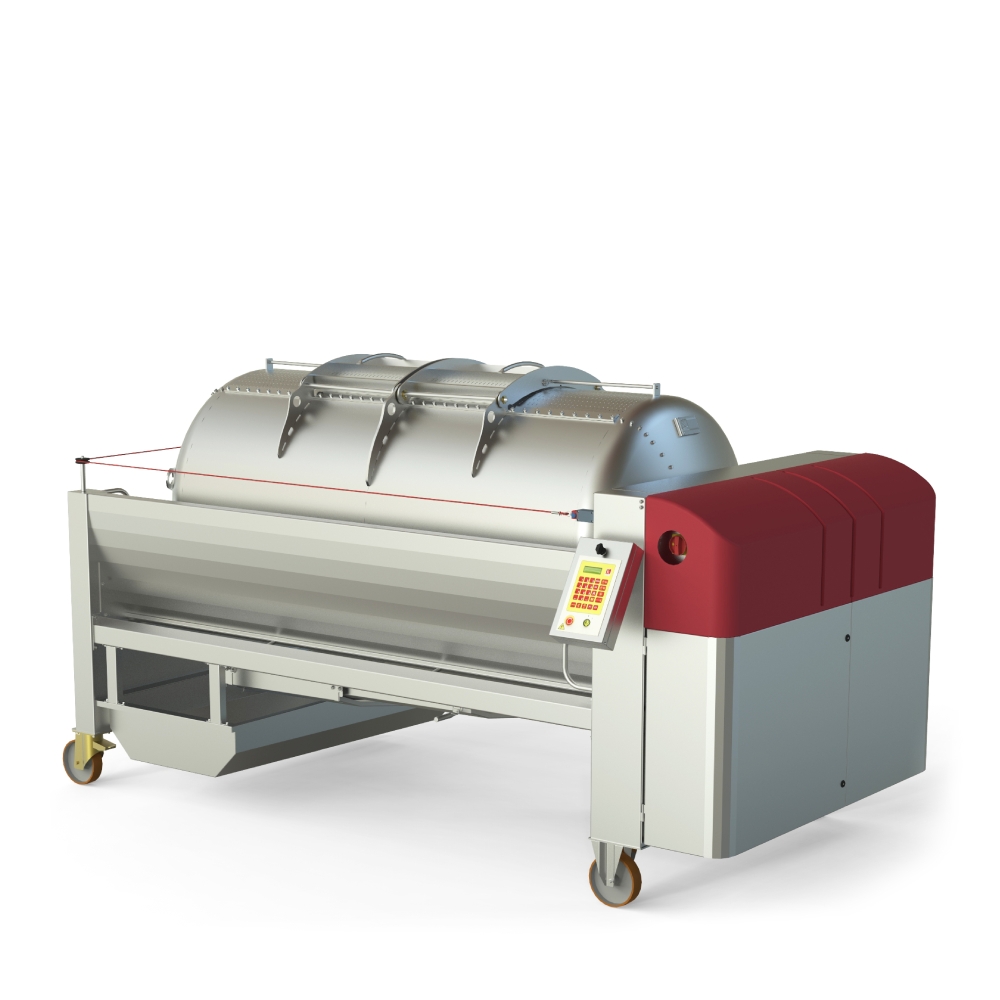 Pneumatic press type PSP - open pressing system, open drum with perforated surface