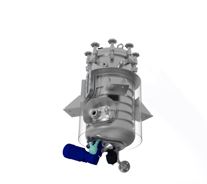 Vertical vessel with temperature control