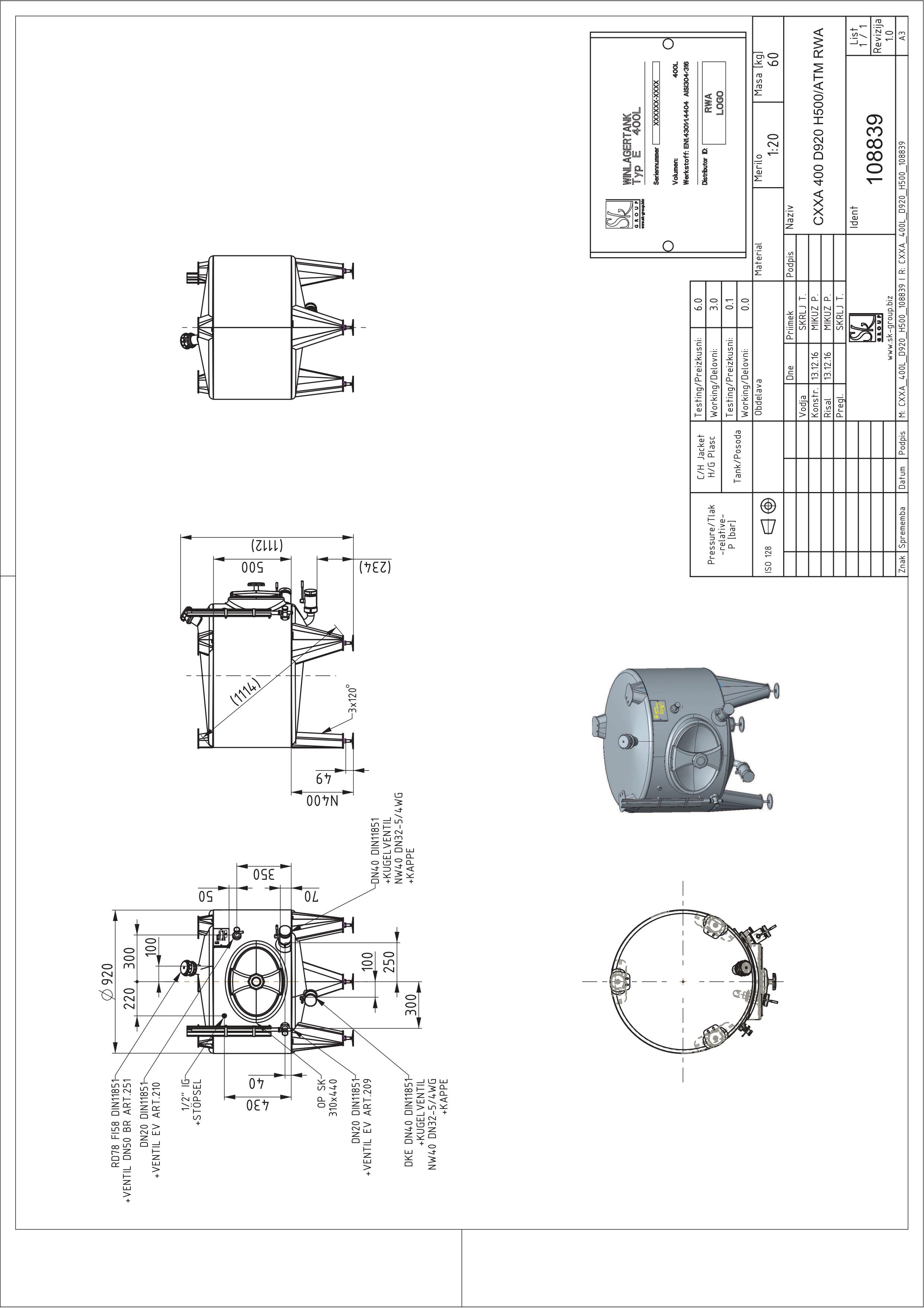 Stackable tank