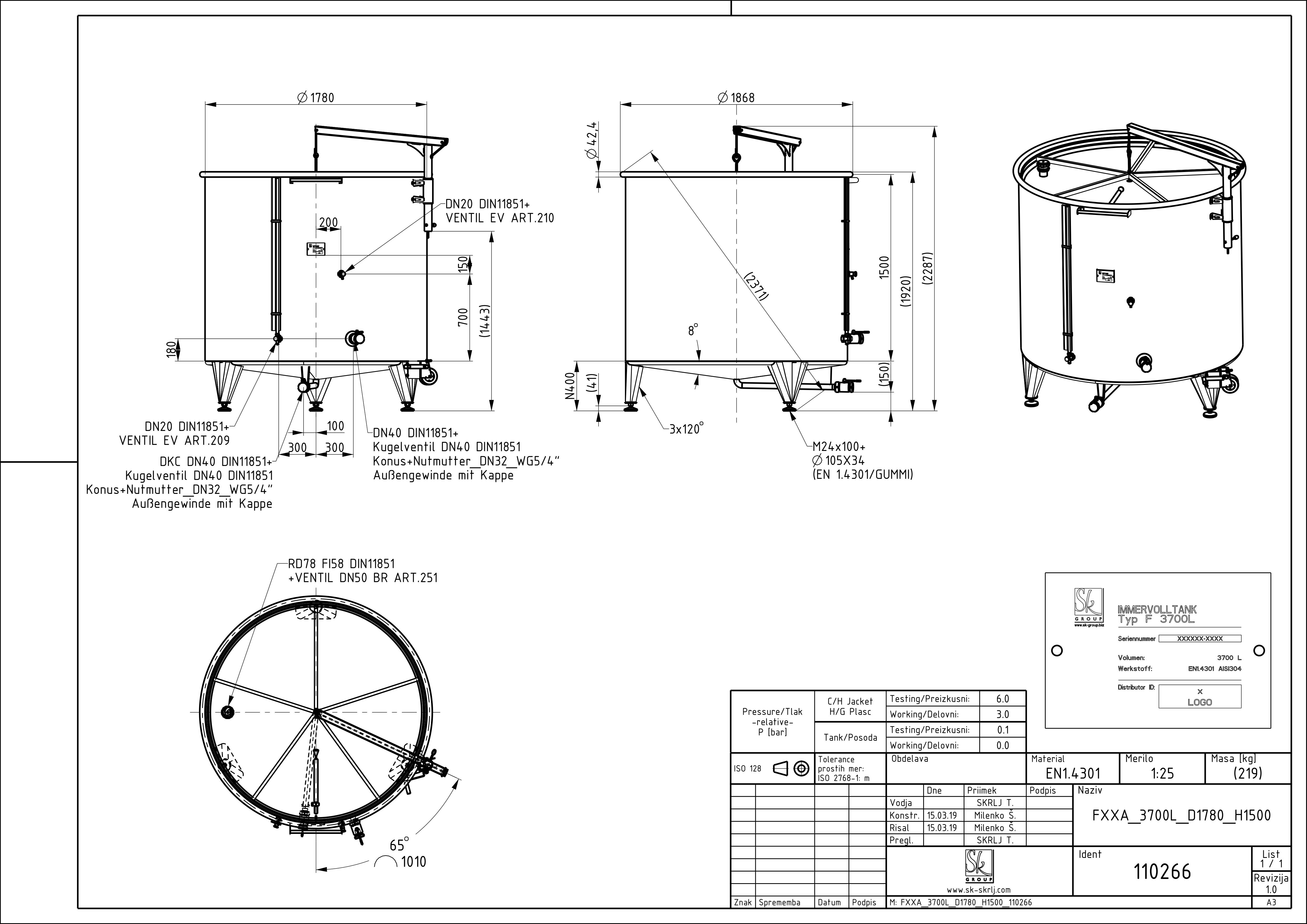 Storage tank with floating lid