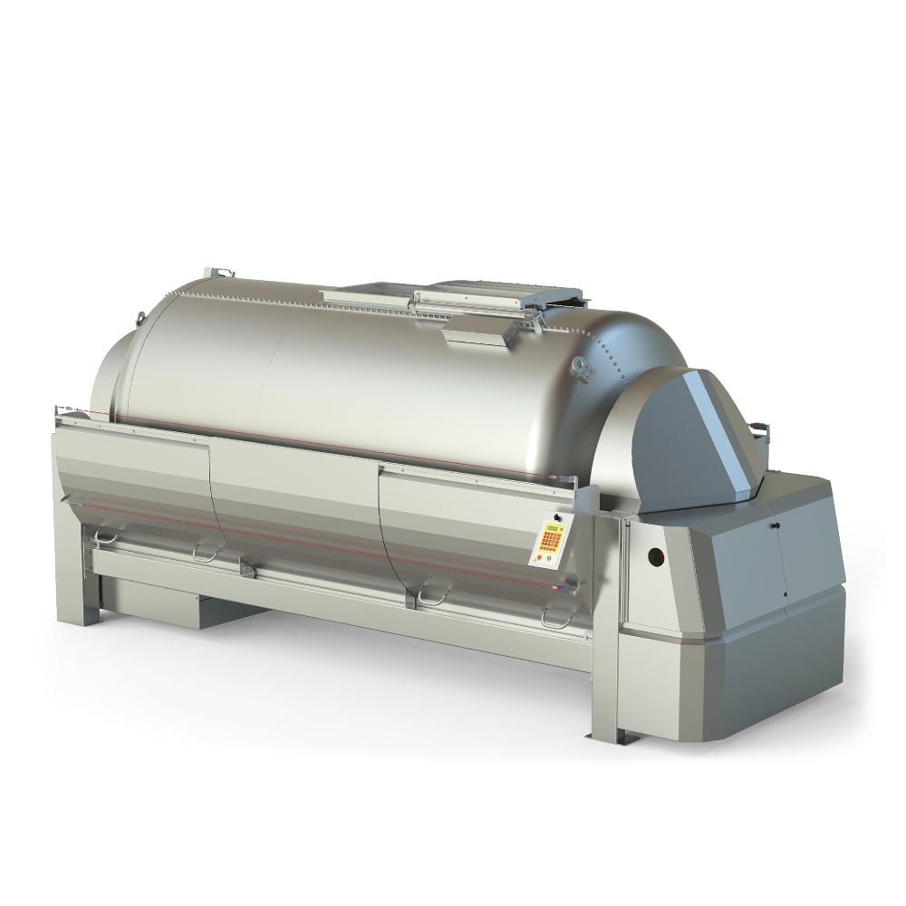 Pneumatic press type PST - closed pressing system, closed drum with internal drain channels