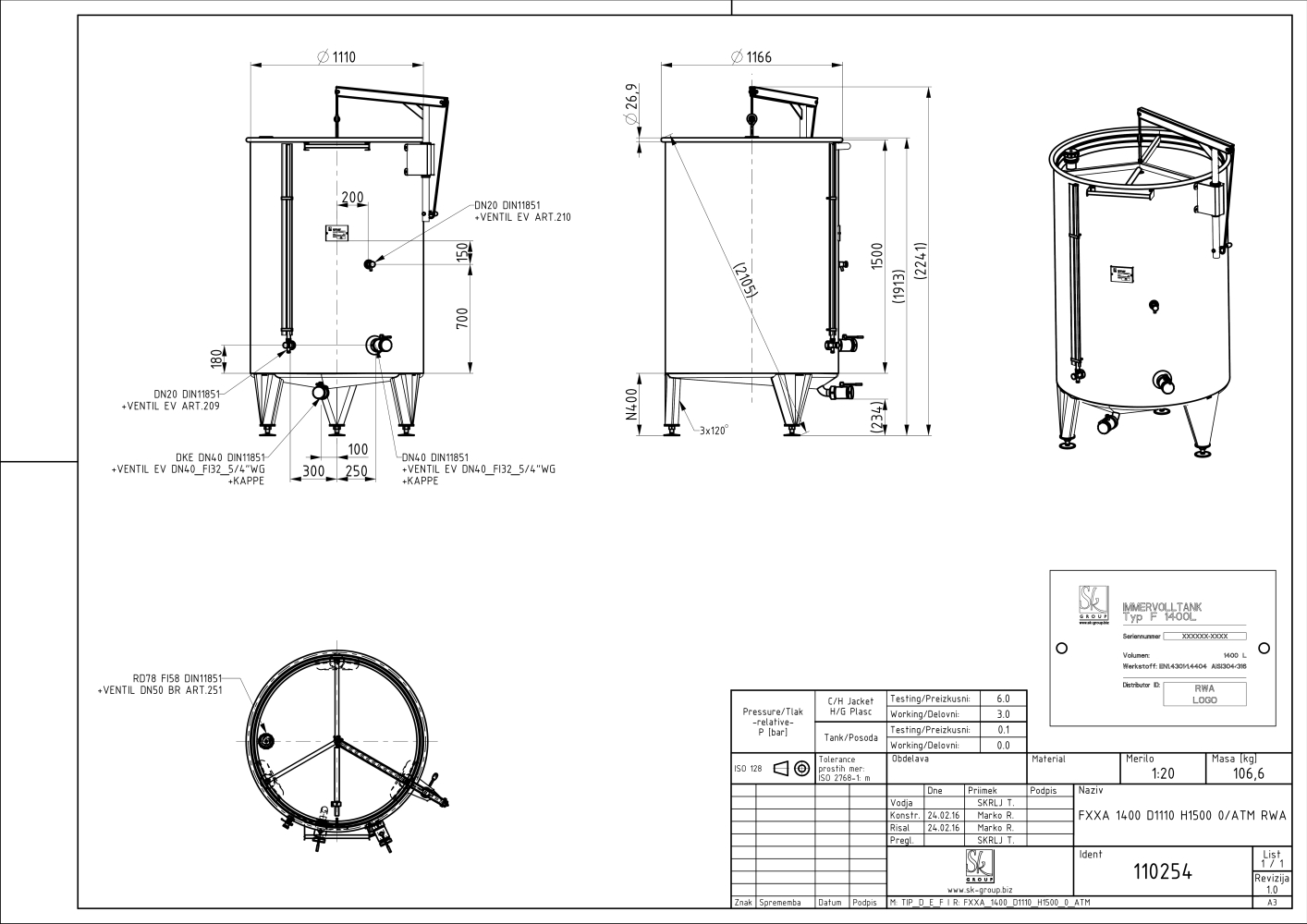Storage tank with floating lid