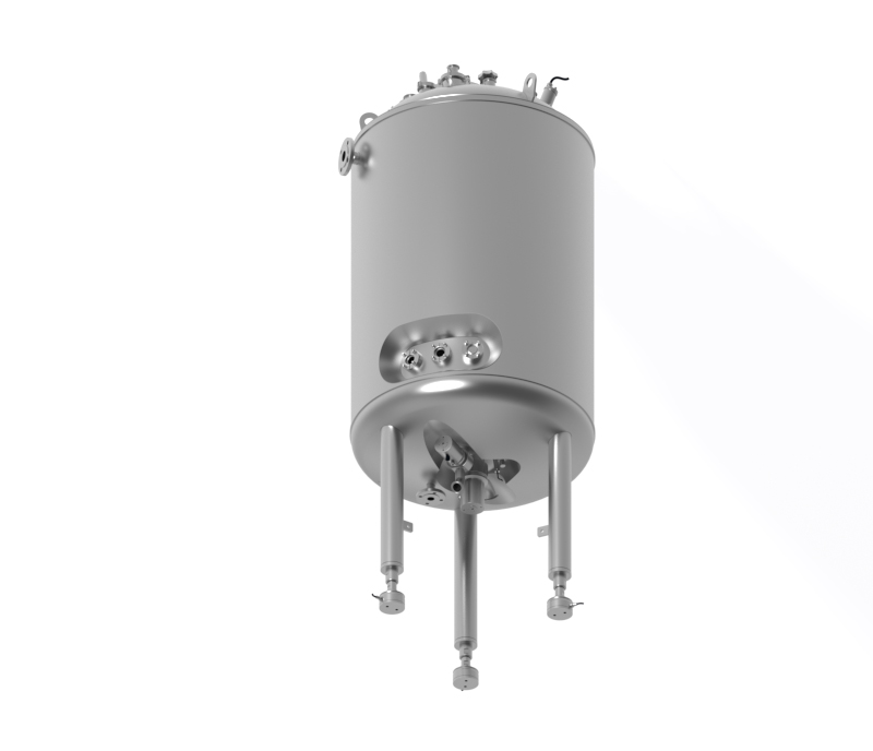Vertical vessel with temperature control