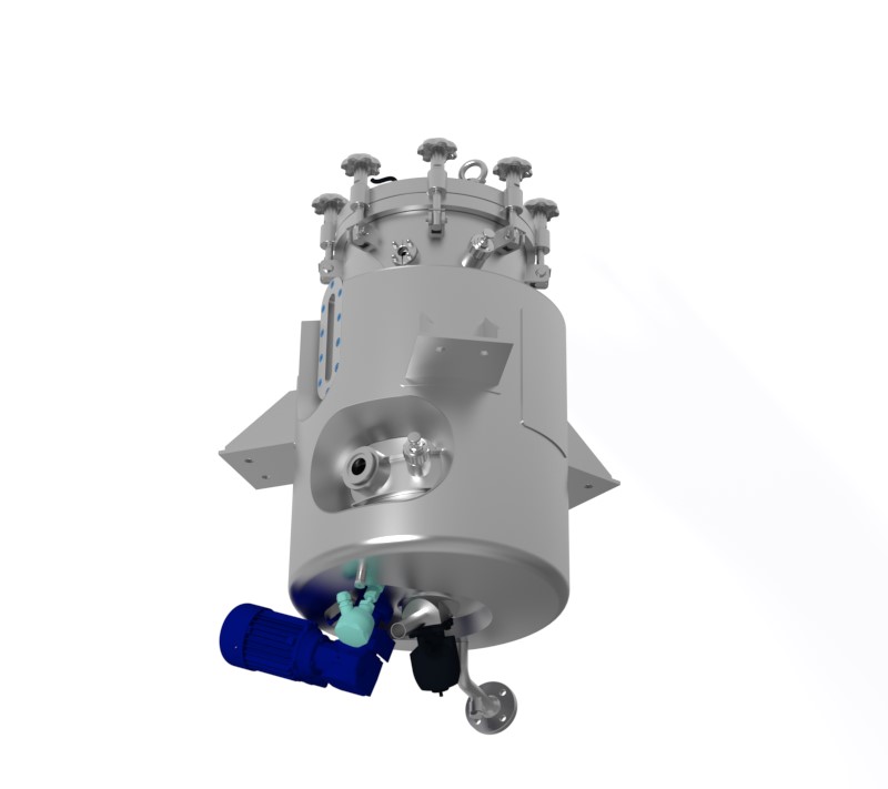 Vertical vessel with temperature control