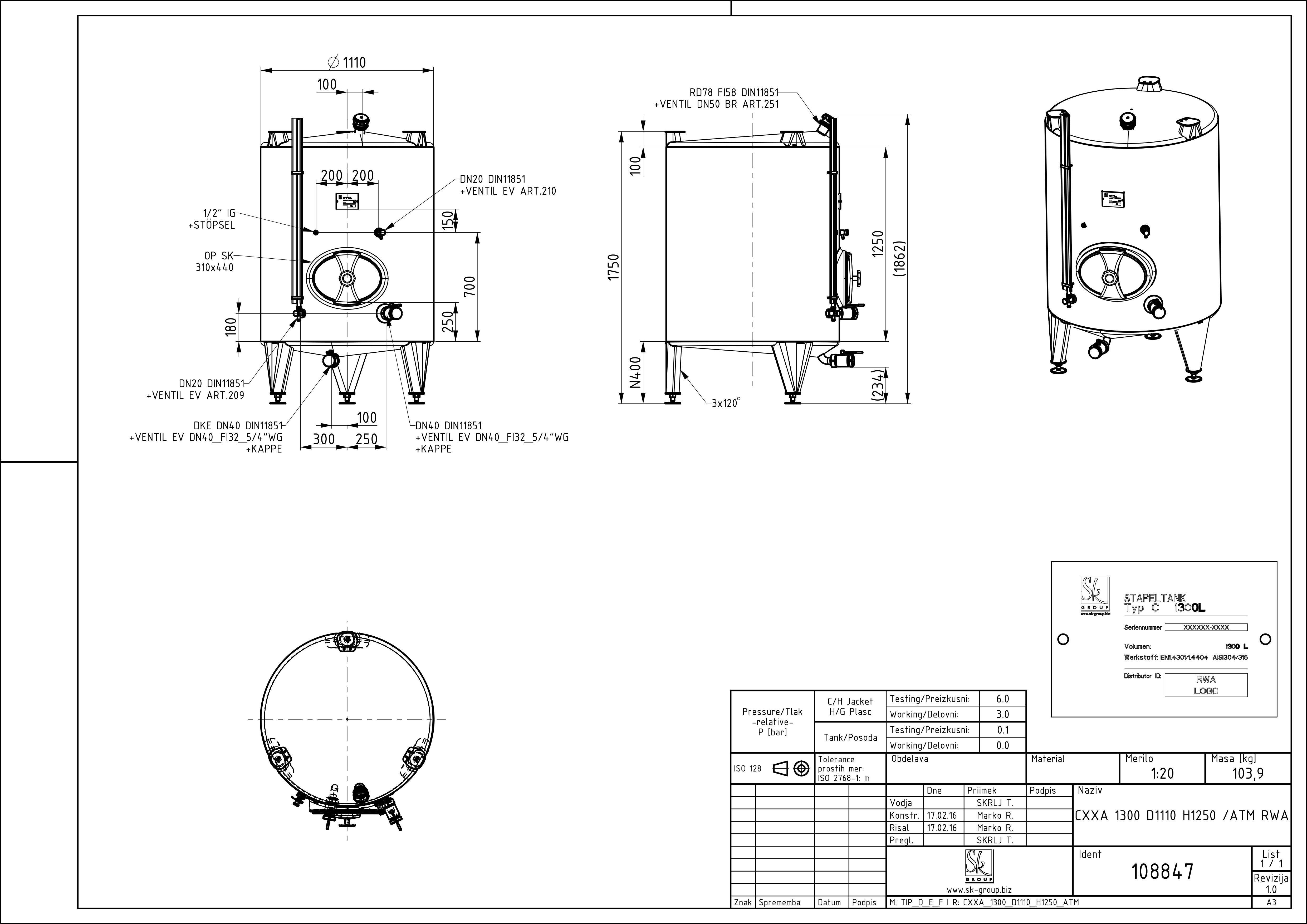 Stackable tank