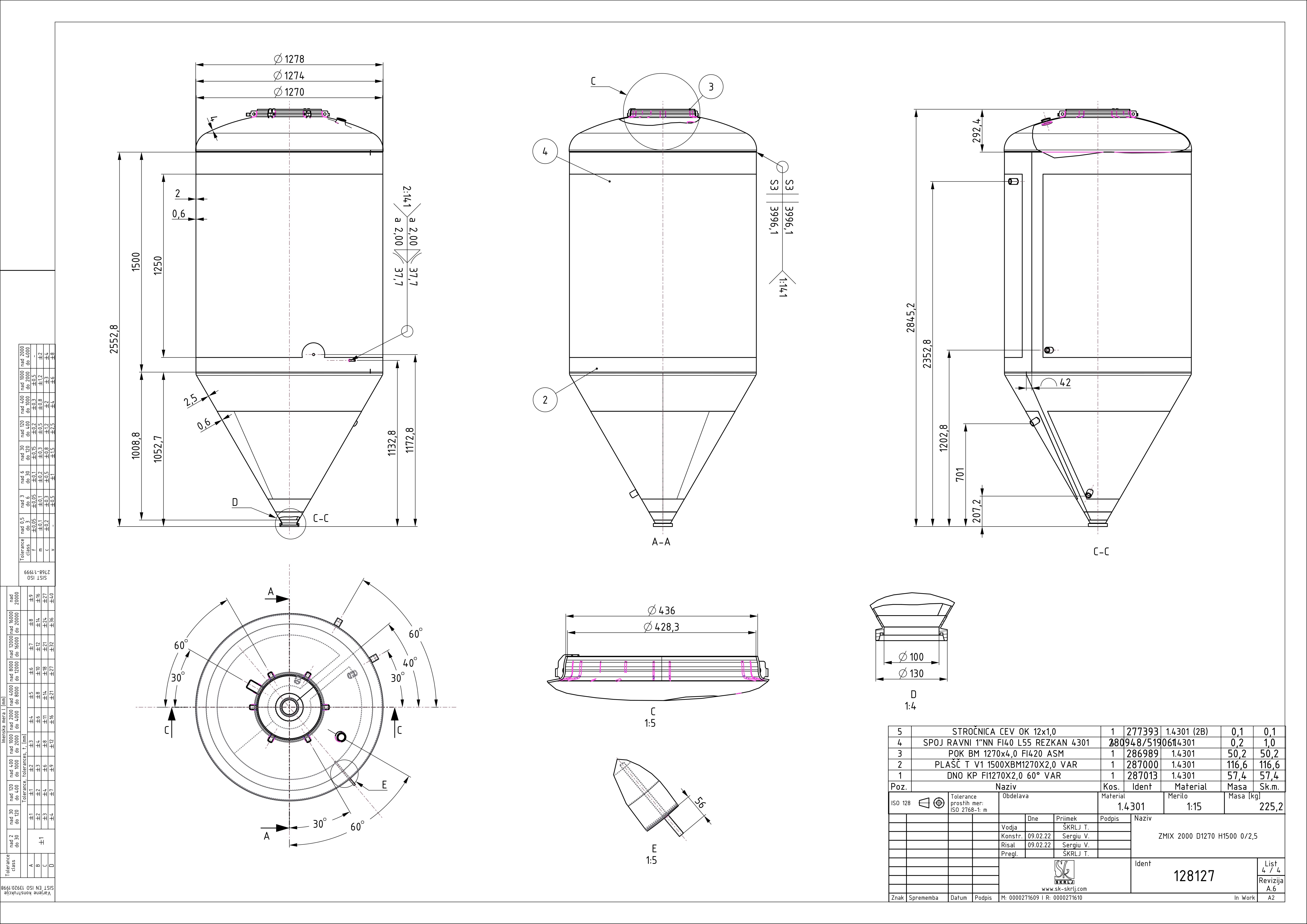 Cylindroconical fermentation and storage tank, insulated, mini