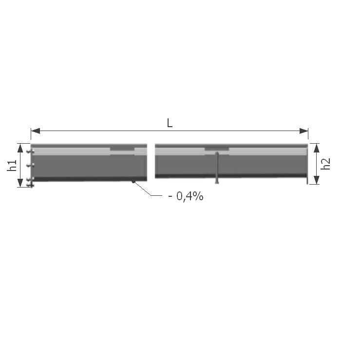 KO, narrow drainage channel - slotted type
