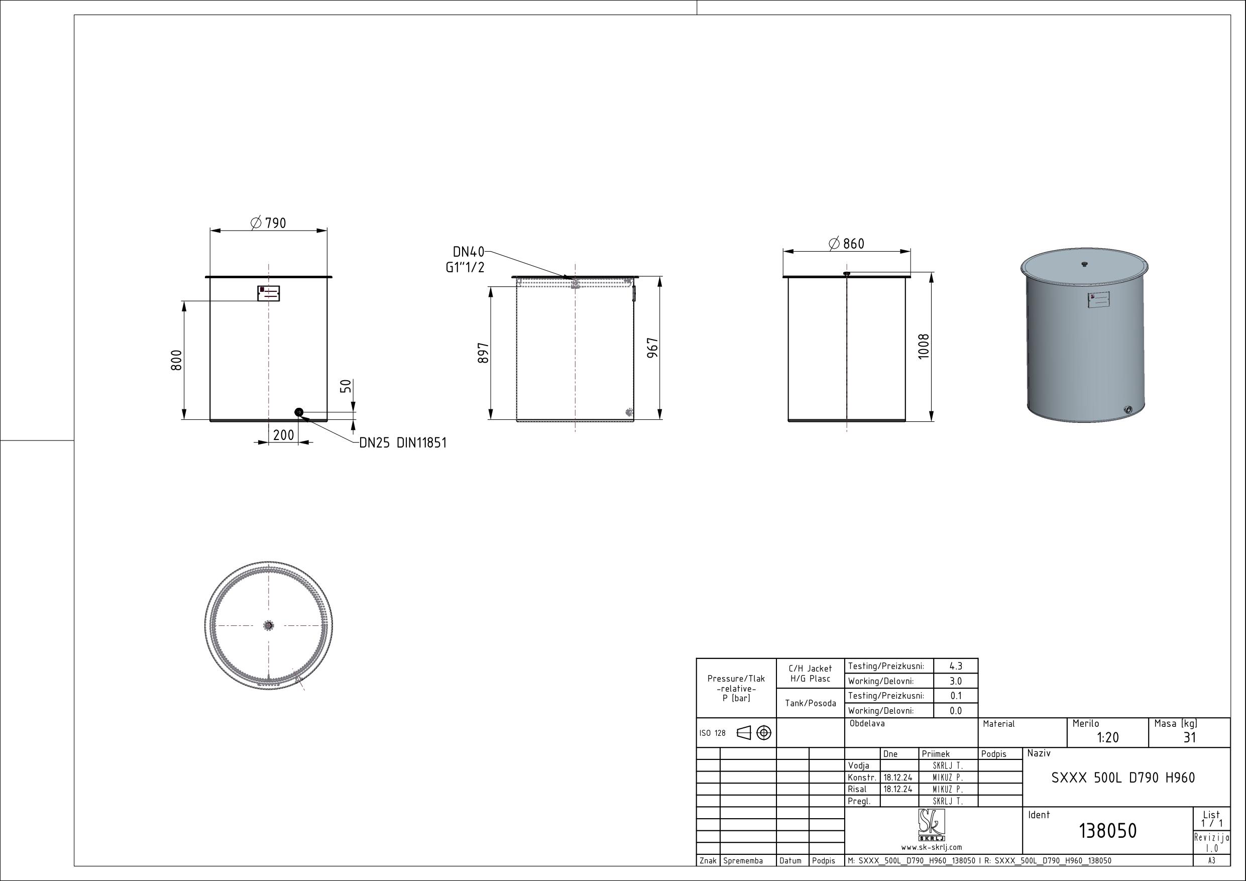 Storage tank with floating lid