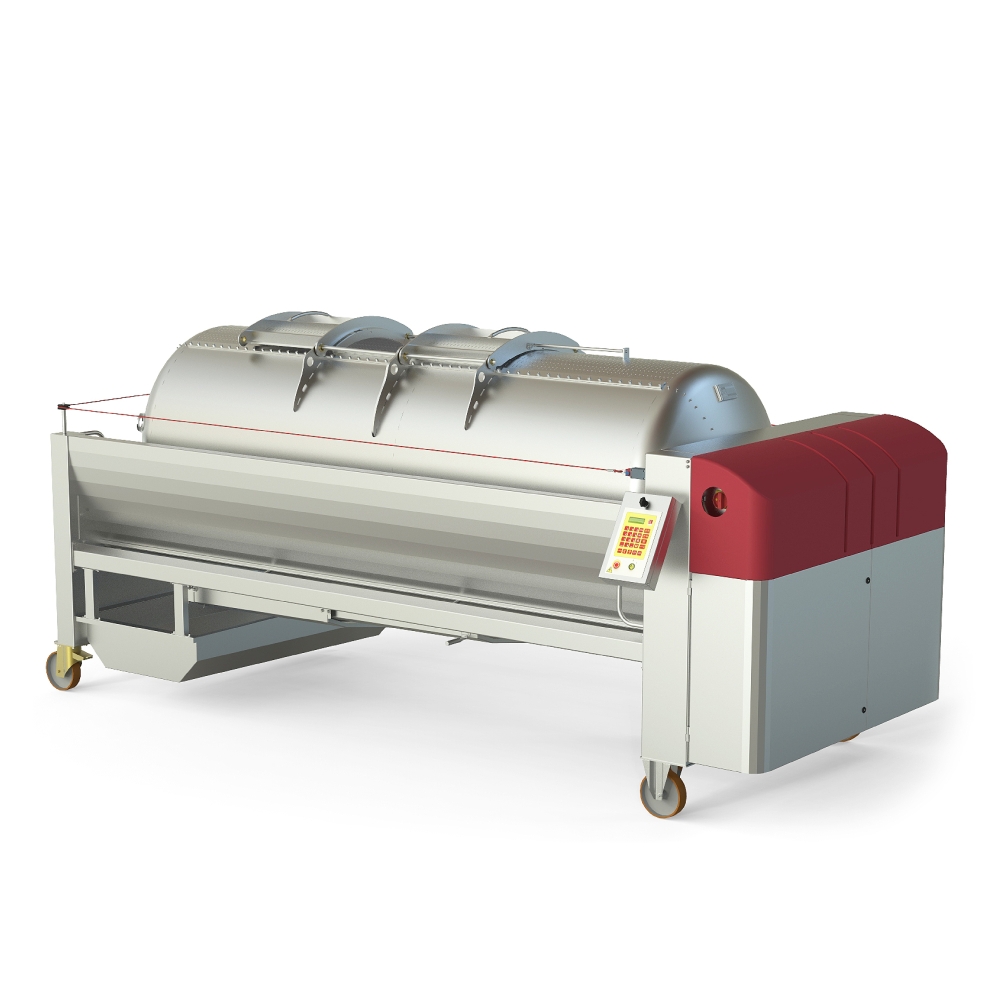 Pneumatic press type PSP - open pressing system, open drum with perforated surface