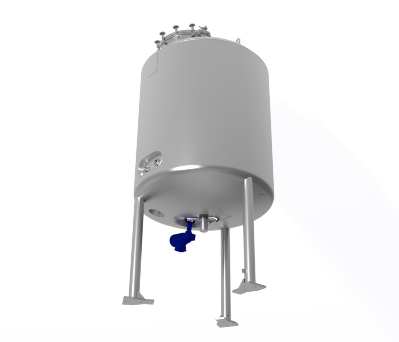 Vertical vessel with temperature control
