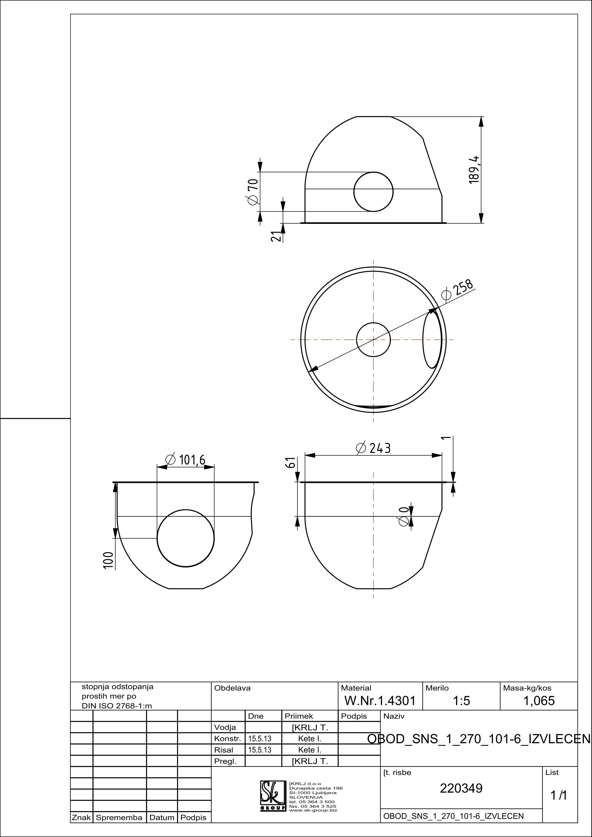 SN, low gully, 197mm