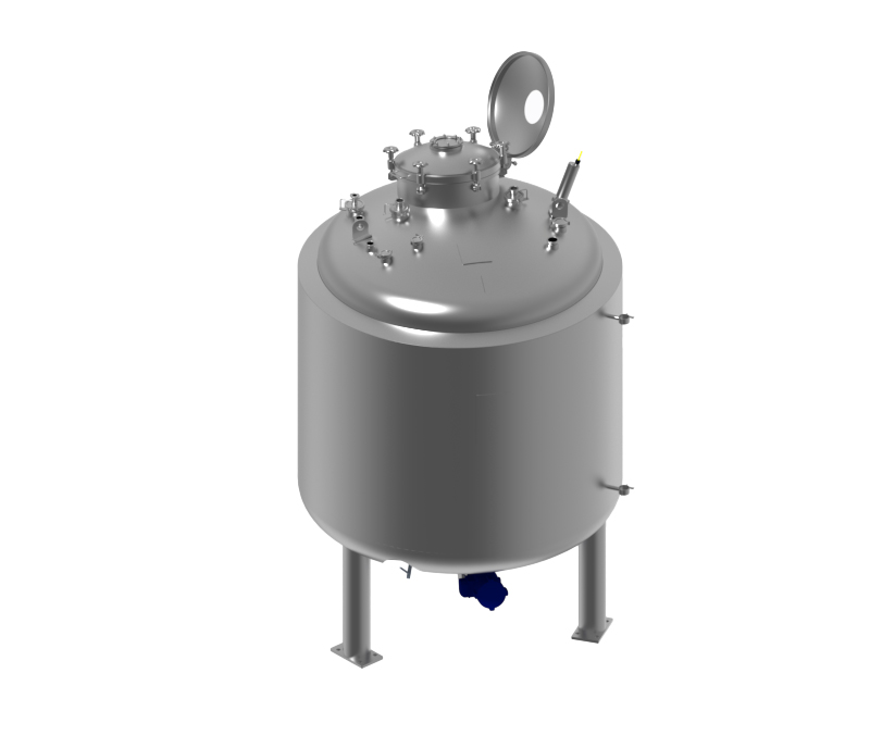 Vertical vessel with temperature control
