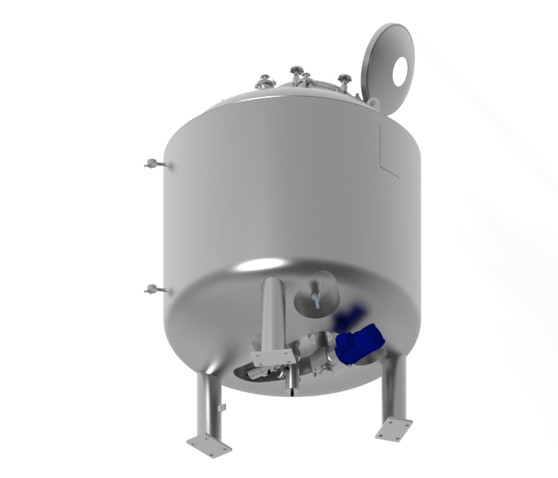 Vertical vessel with temperature control