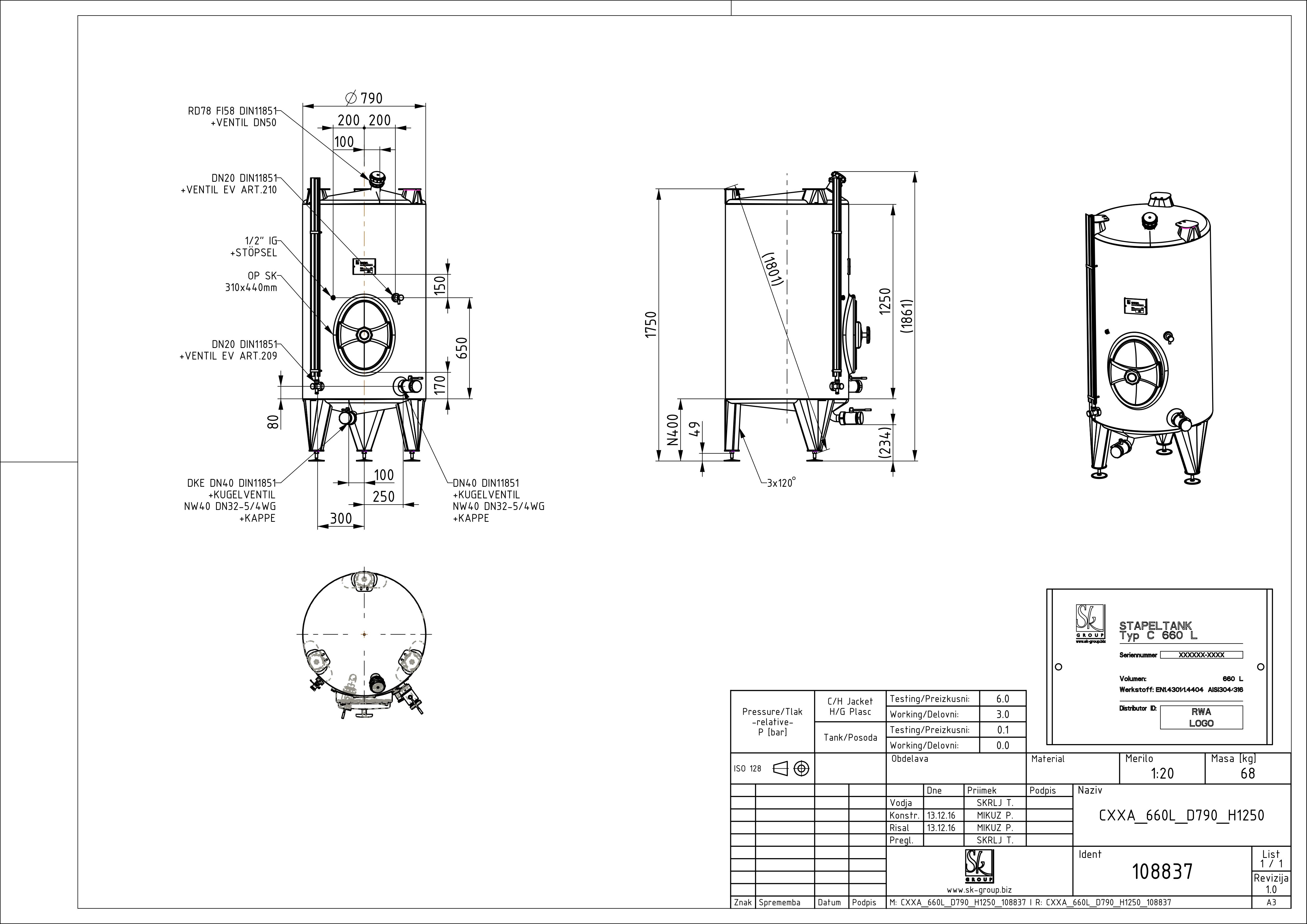 Stackable tank