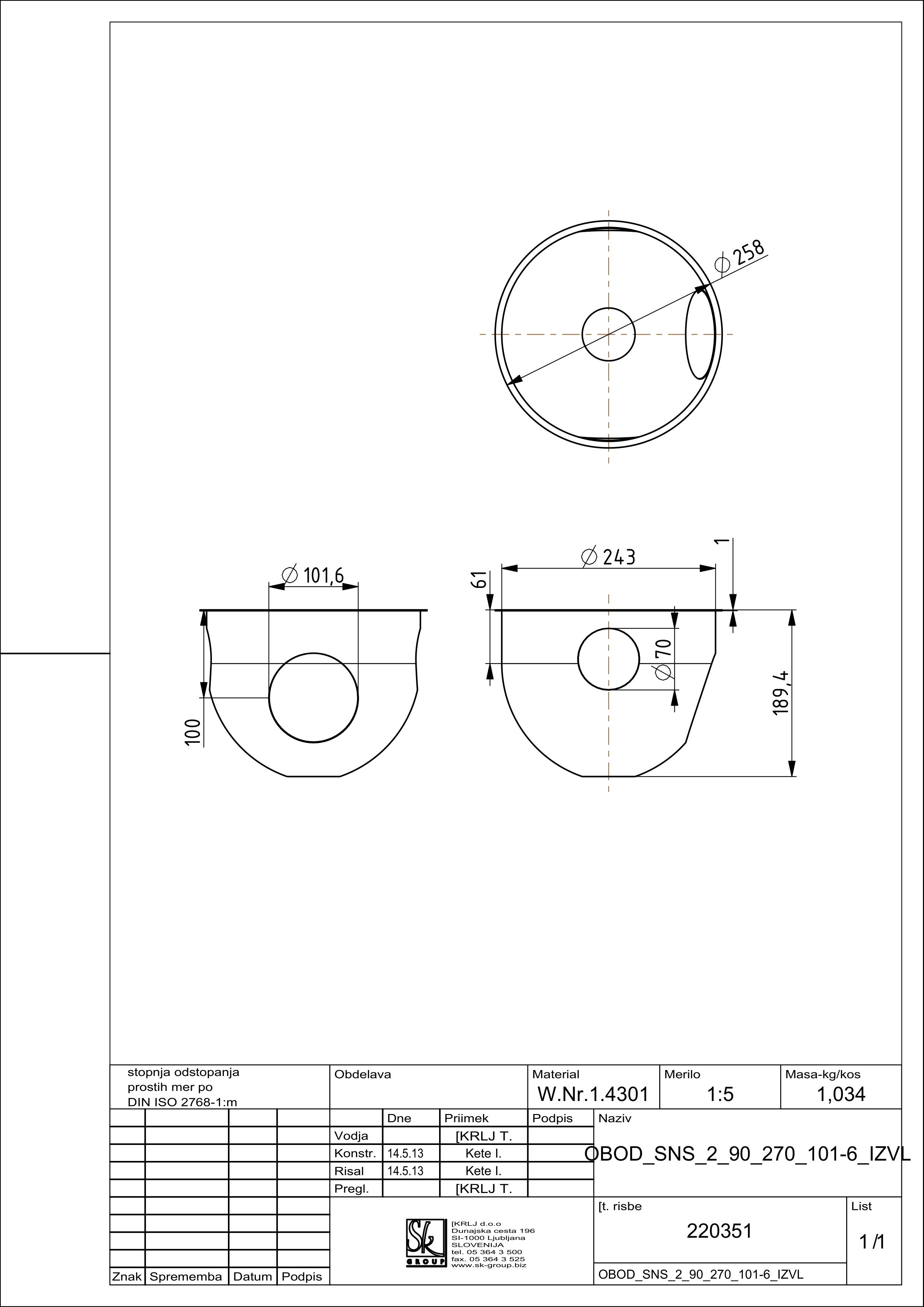 SN, low gully, 197mm