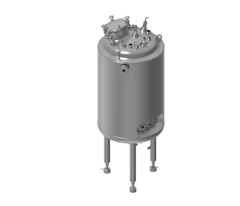 Vertical vessel with temperature control