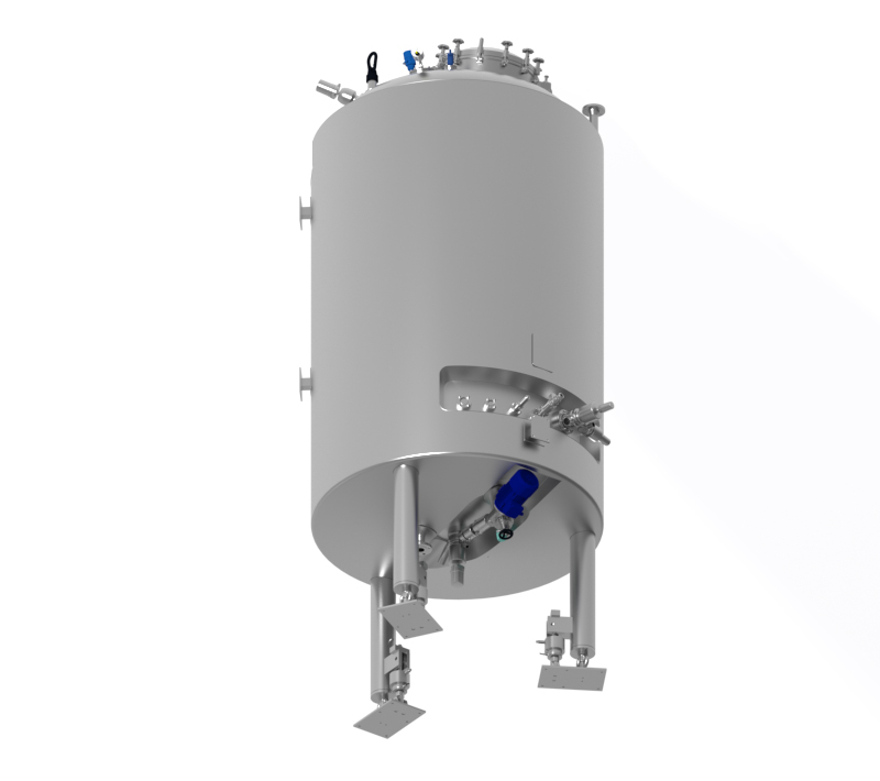 Vertical vessel with temperature control