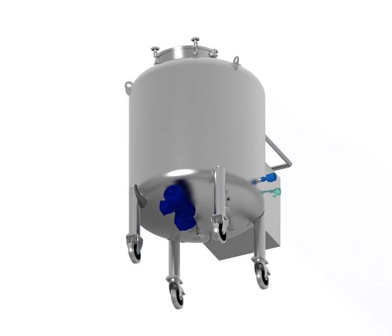 Vertical vessel with temperature control