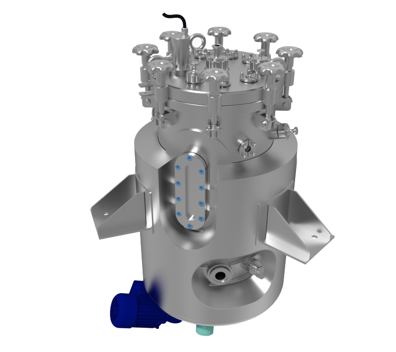 Vertical vessel with temperature control