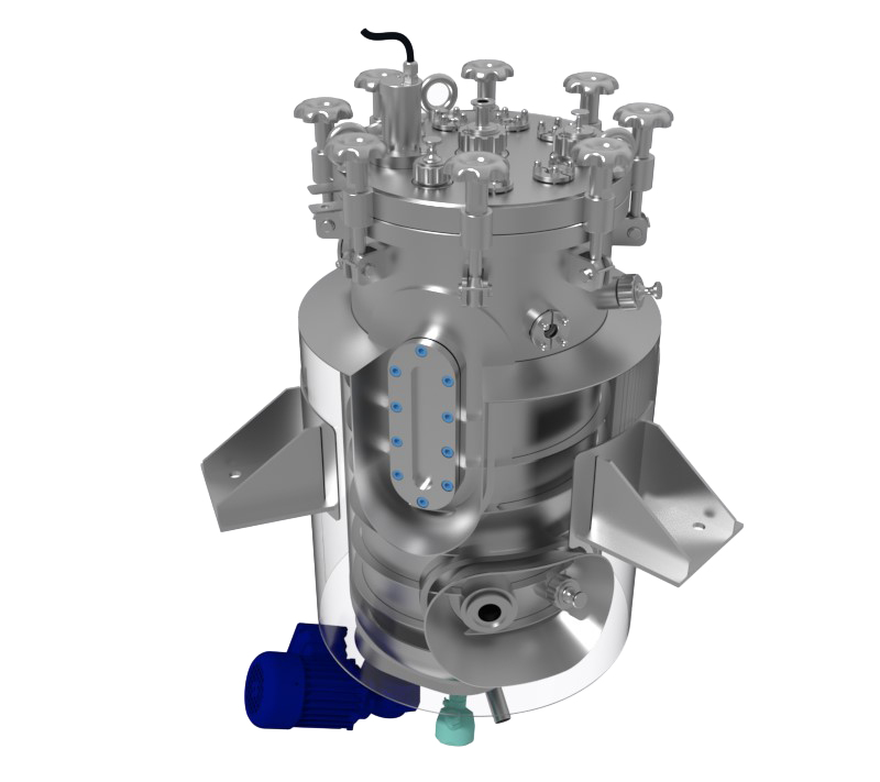 Vertical vessel with temperature control