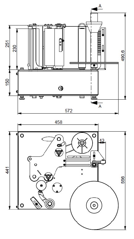 Etichettatrice semiautomatica E03