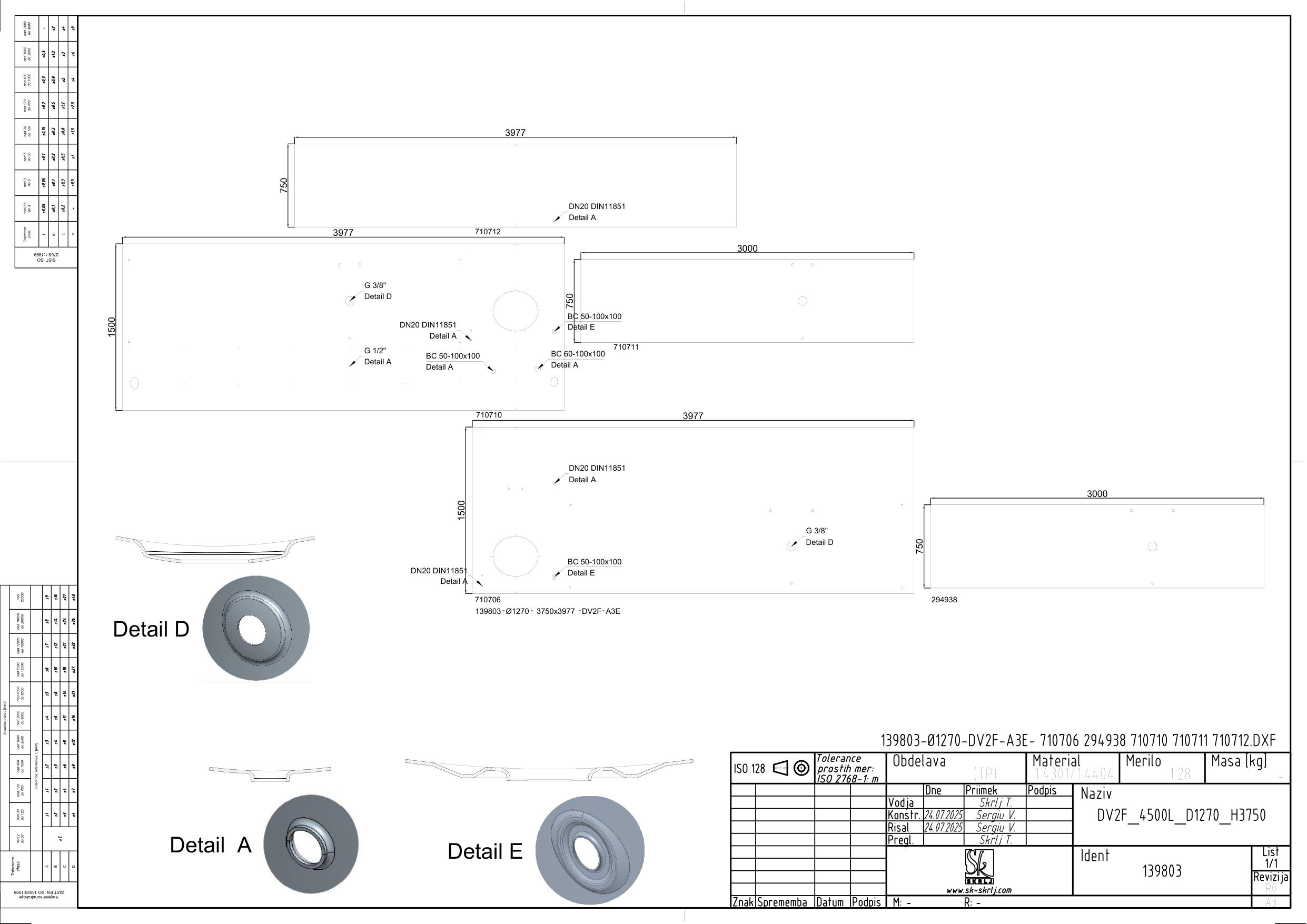 Storage tank with intermediate bottom and double jacket
