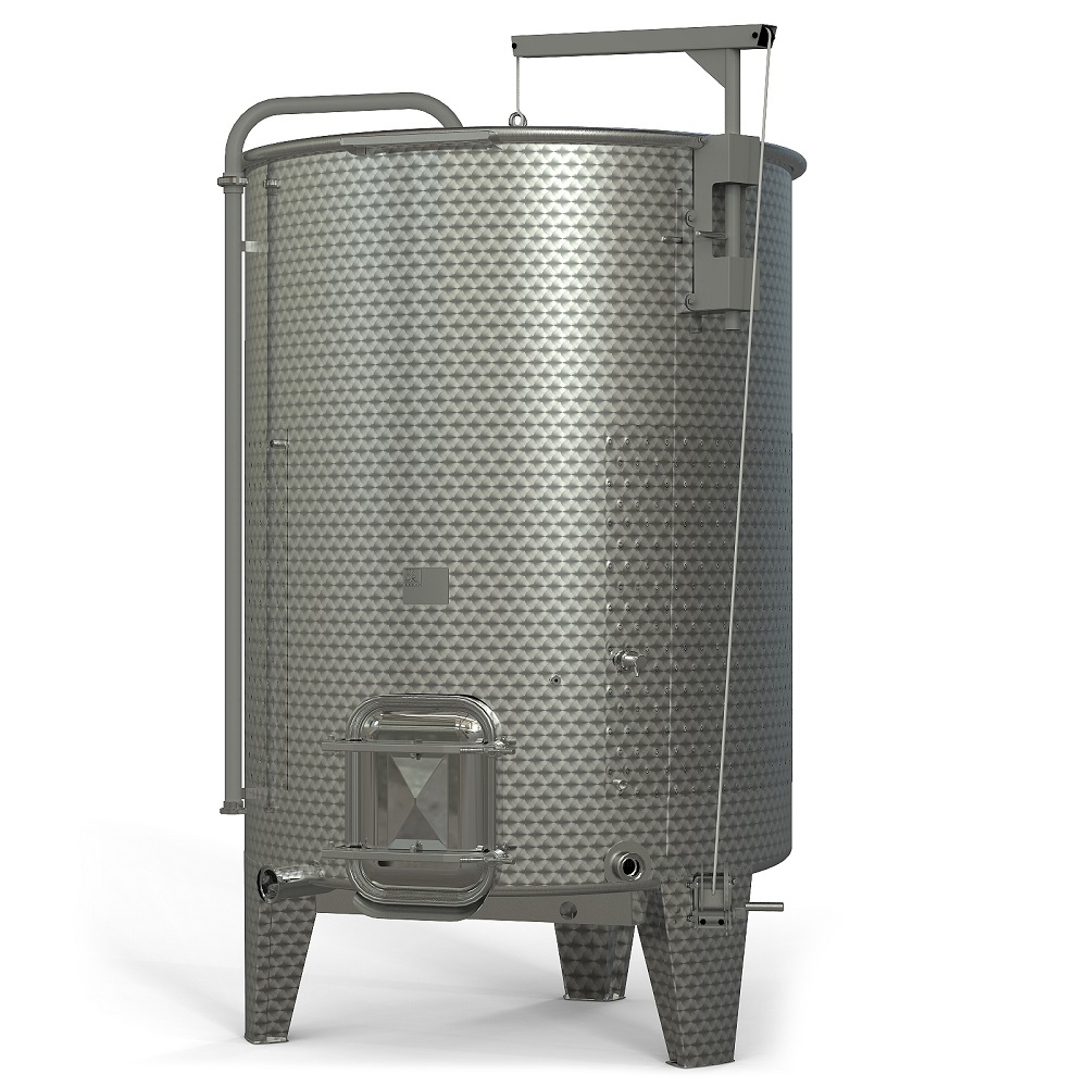 Open pump-over fermenter with double jacket